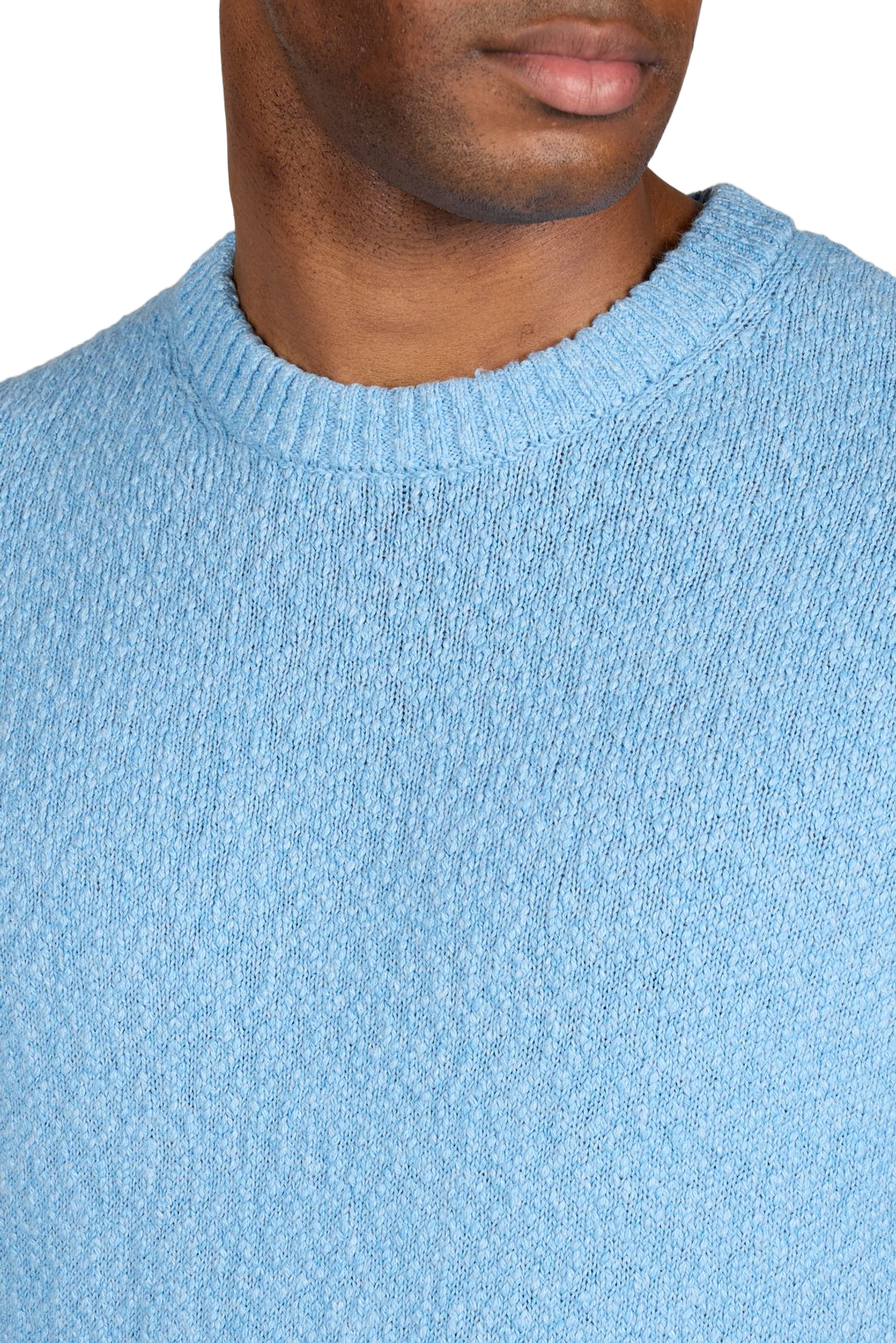 Pull droit col rond en coton ANNARR Bleu