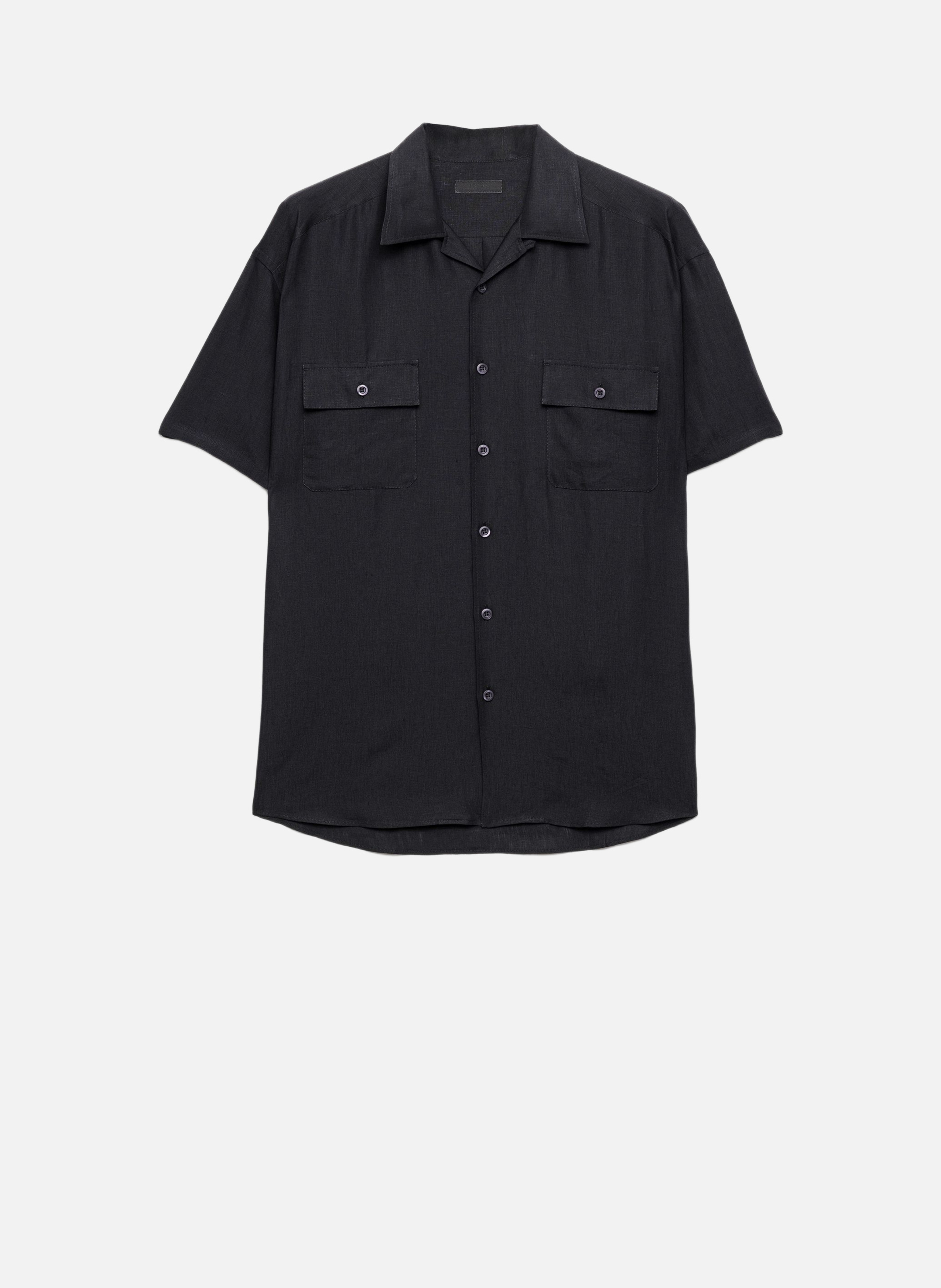 Chemise en lin PRADA Noir