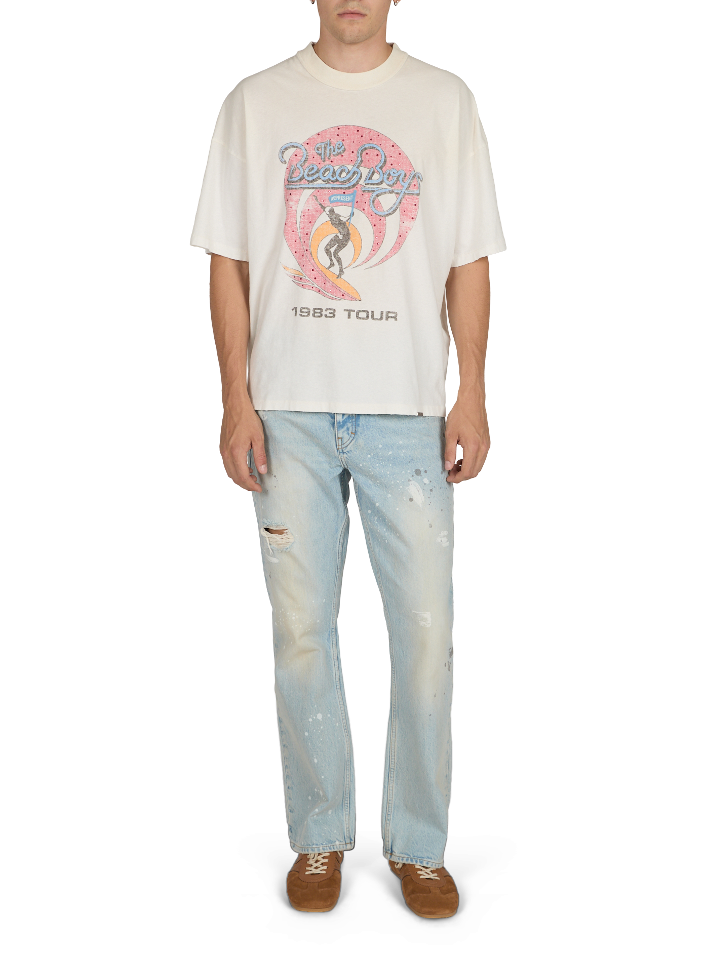 Tee-shirt en coton imprimé REPRESENT Beige