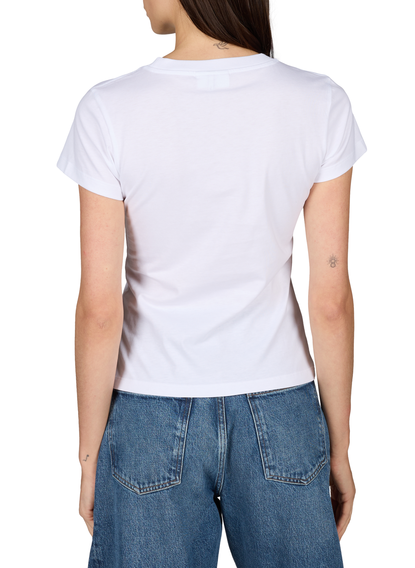 T-shirt imprimé tigre Baby Fit en coton GANNI Blanc