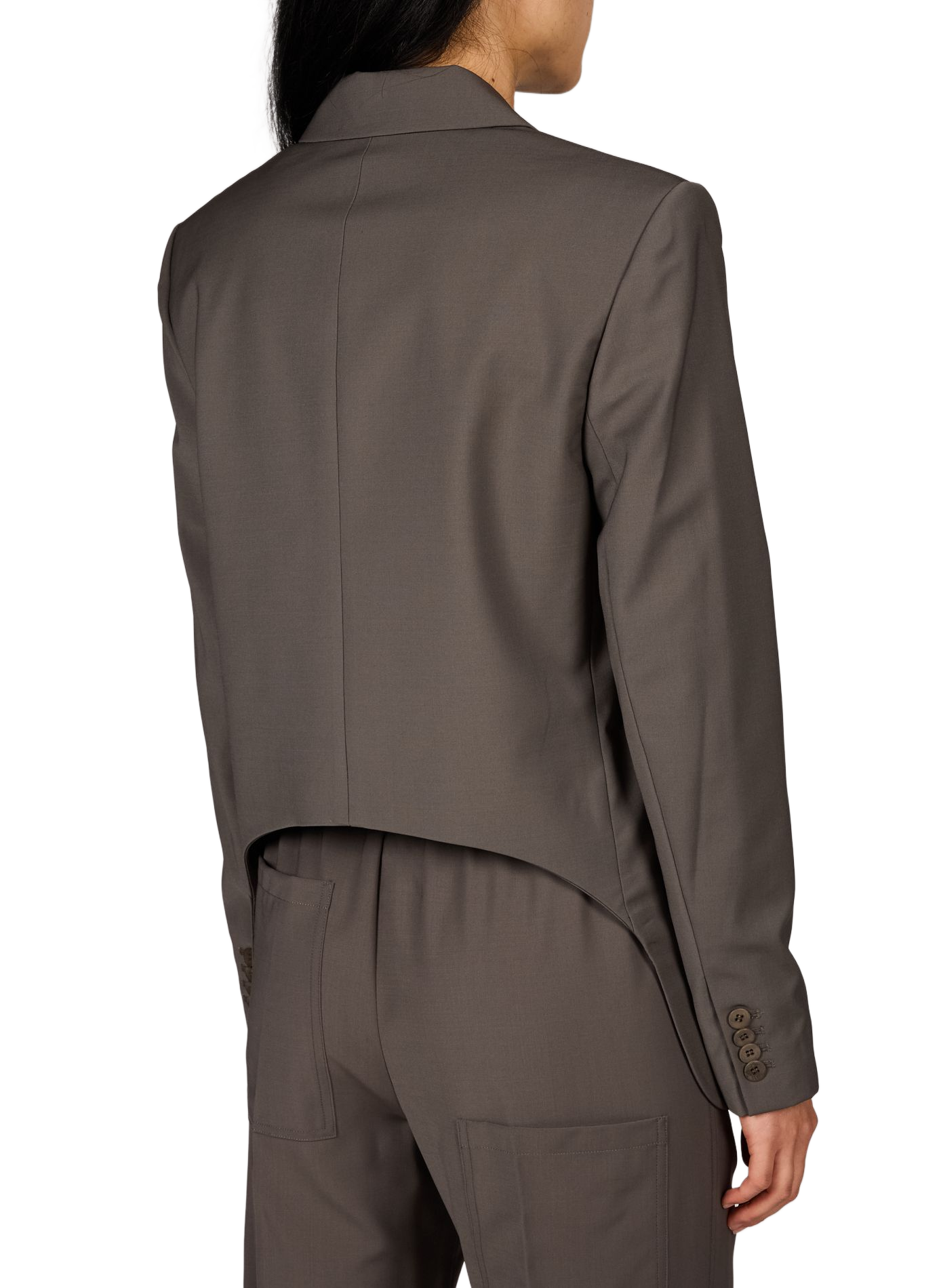 Einfarbiger gerader Blazer TIBI Grau