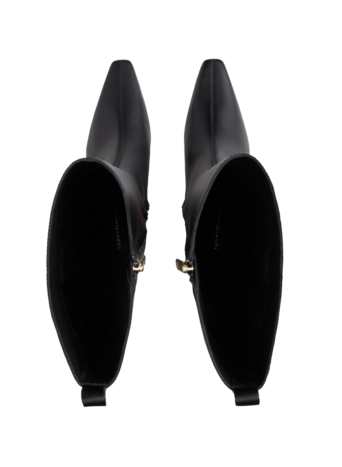 High boots with a low leather heel TOMMY HILFIGER Black