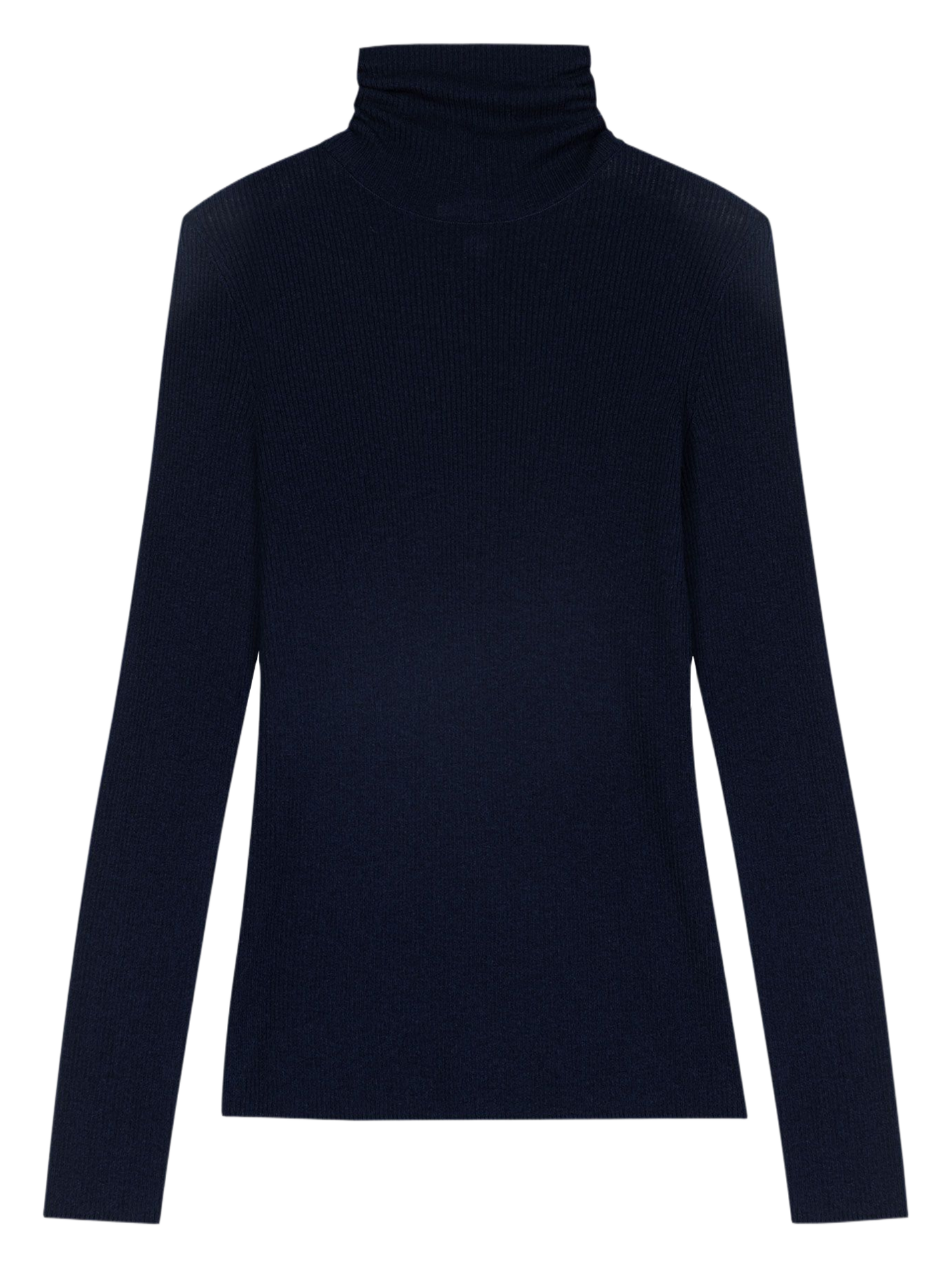 Pull moulant en laine et soie MAJE Bleu