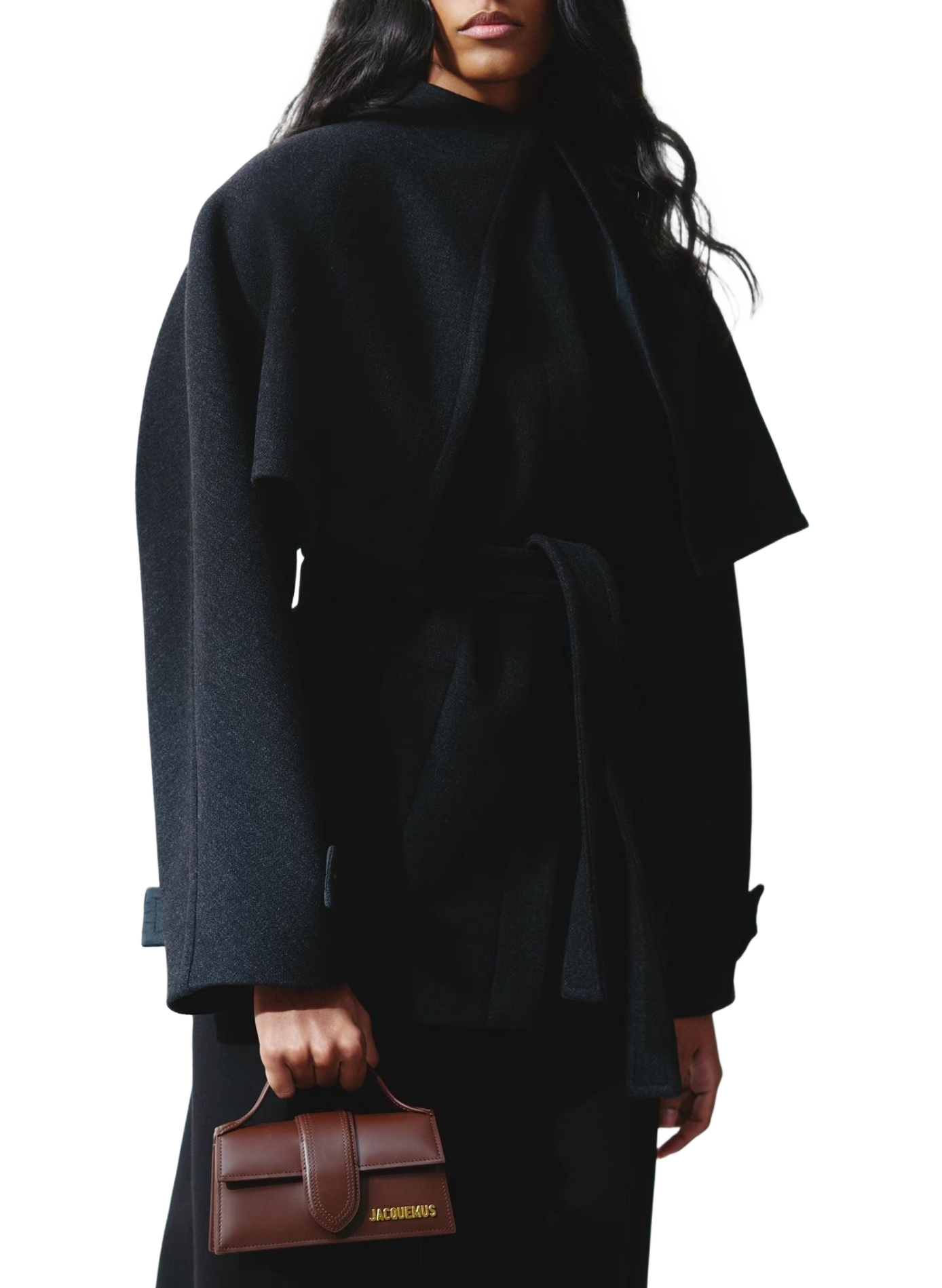 Le mini sac Bambino en cuir de veau JACQUEMUS Brown