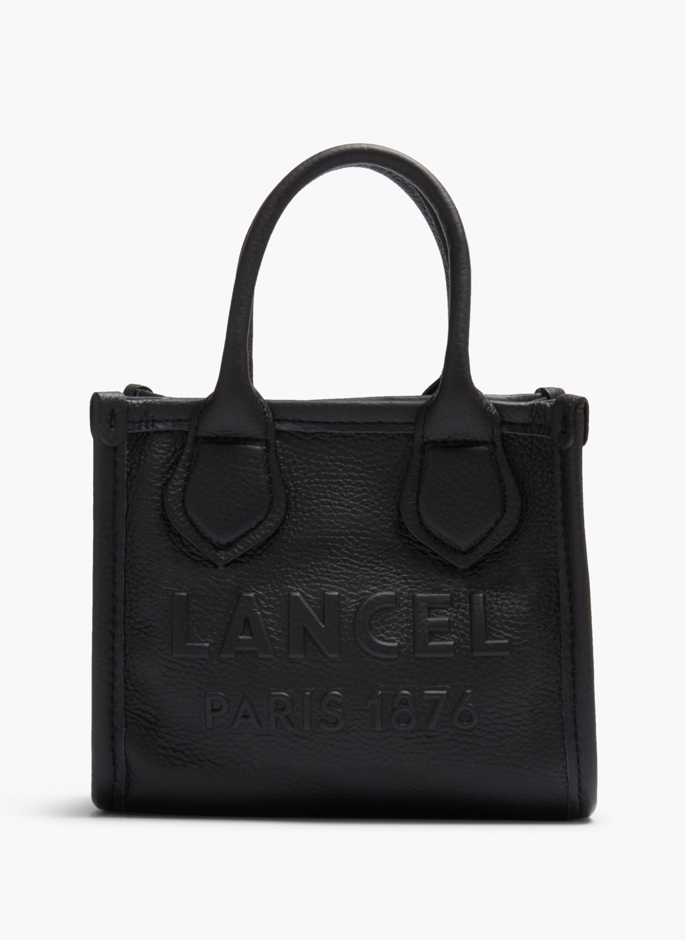 Mini sac cabas zippé double porté jour de lancel en cuir LANCEL Noir