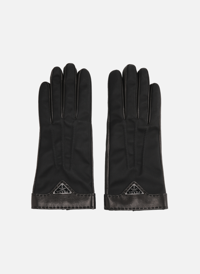 PRADA Handschuhe aus zwei Materialien
