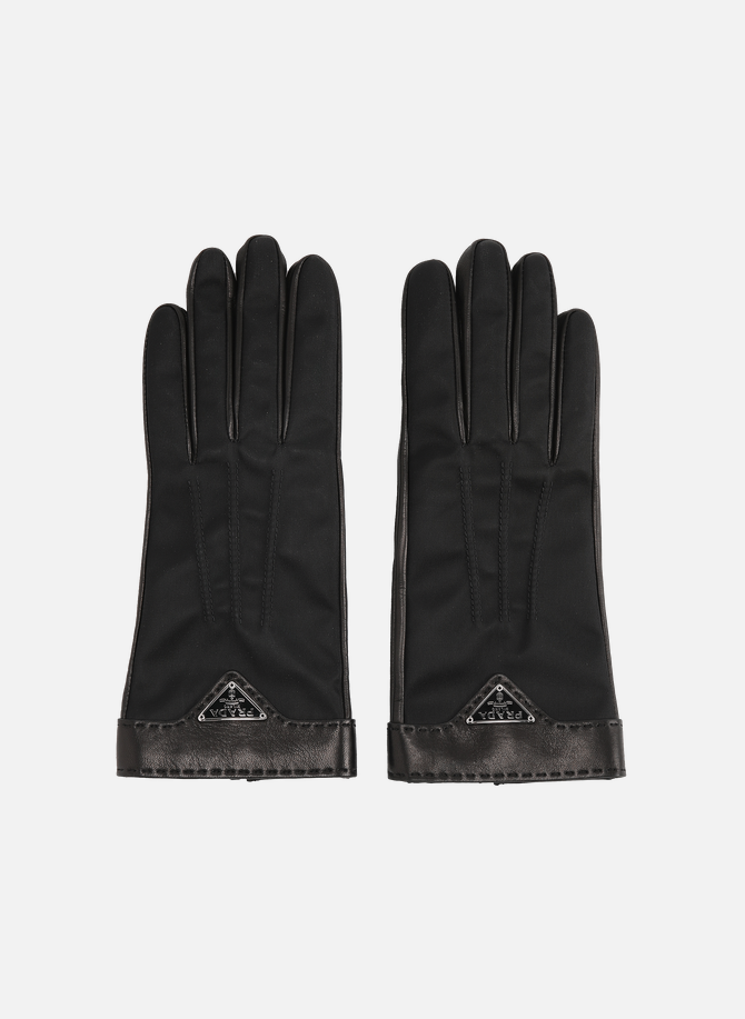 PRADA bi-material gloves