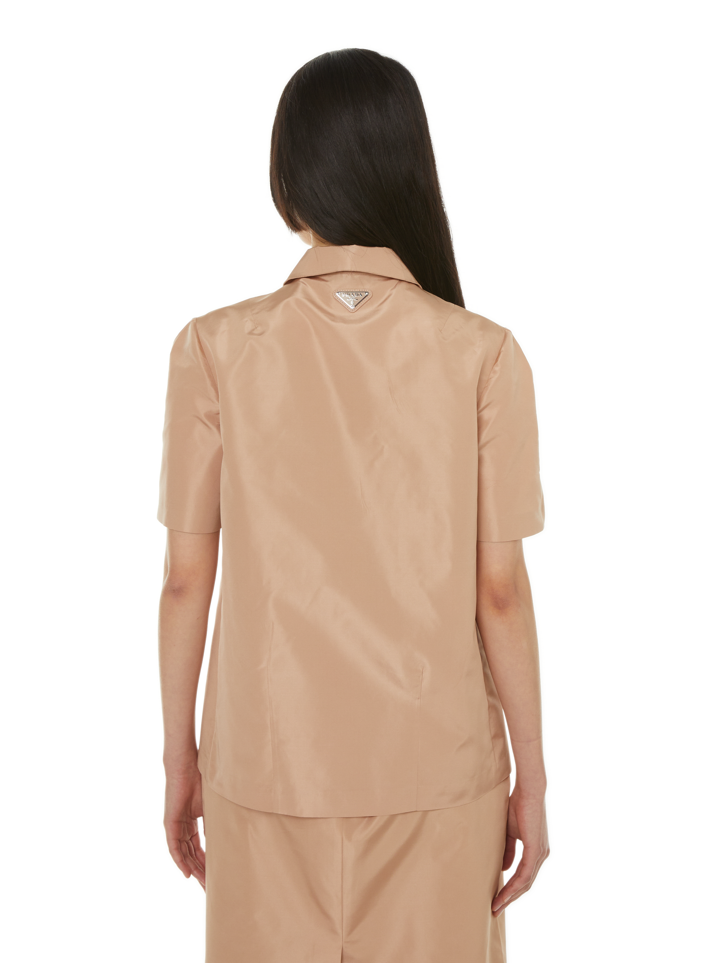 Silk shirt PRADA Beige