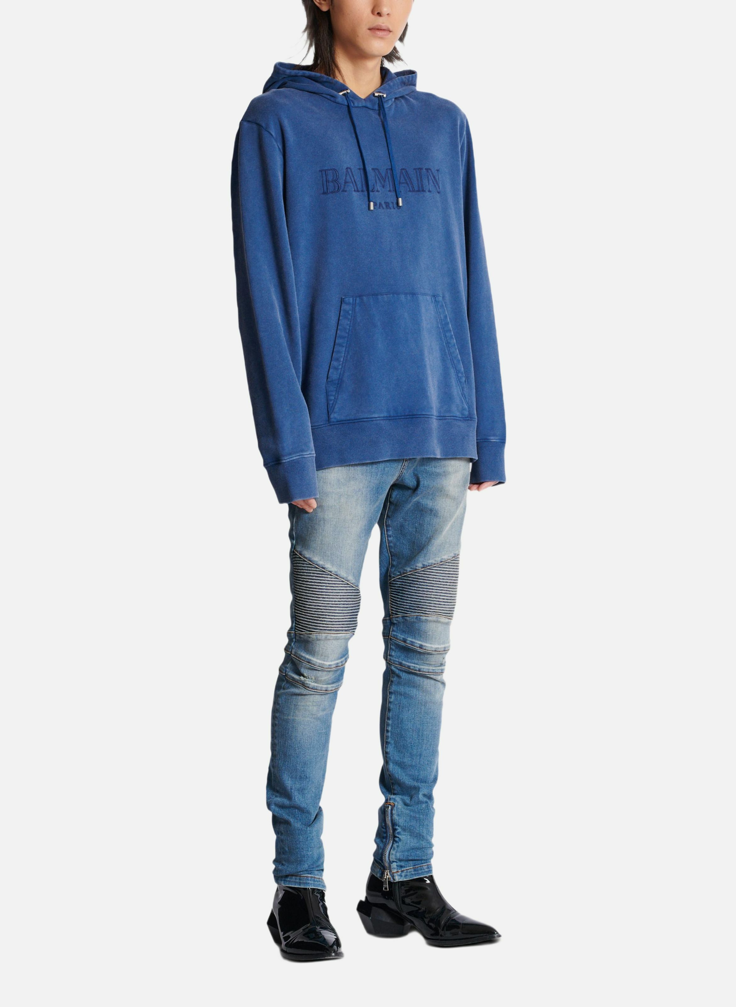 Hoodie brodé balmain vintage BALMAIN Bleu