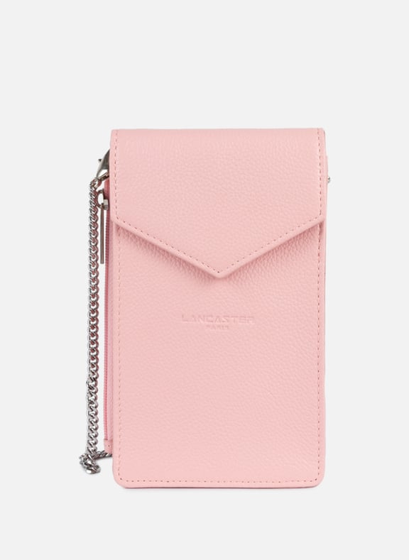 Pochette smartphone - foulonné pm Rose by LANCASTER LANCASTER Pochette smartphone - foulonné pm Rose