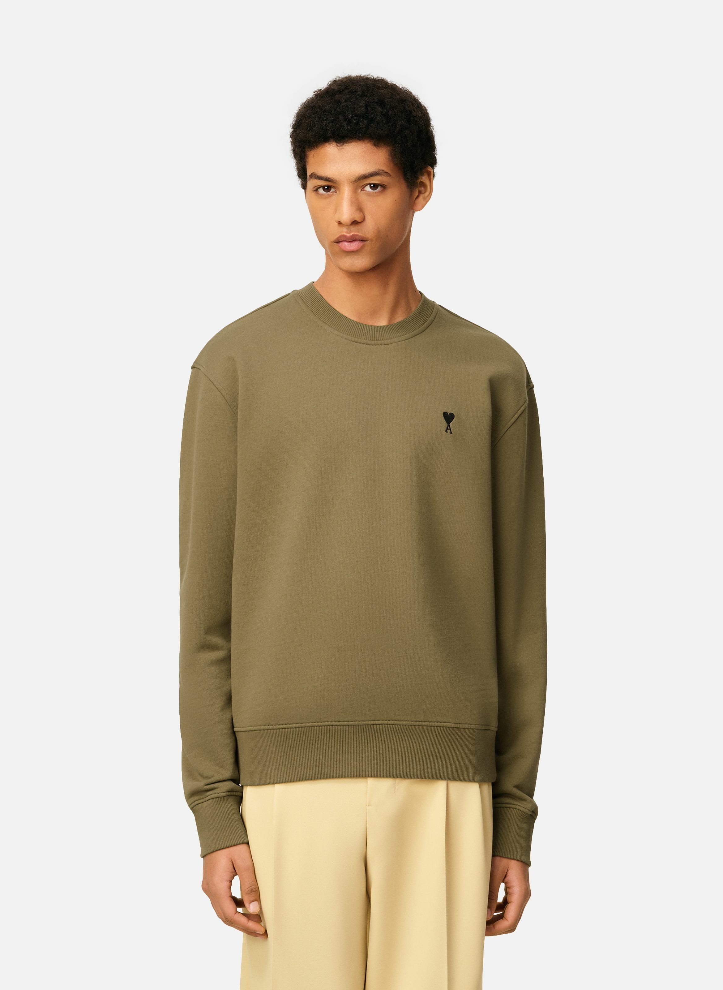 Sweatshirt ami de coeur en coton AMI PARIS Vert