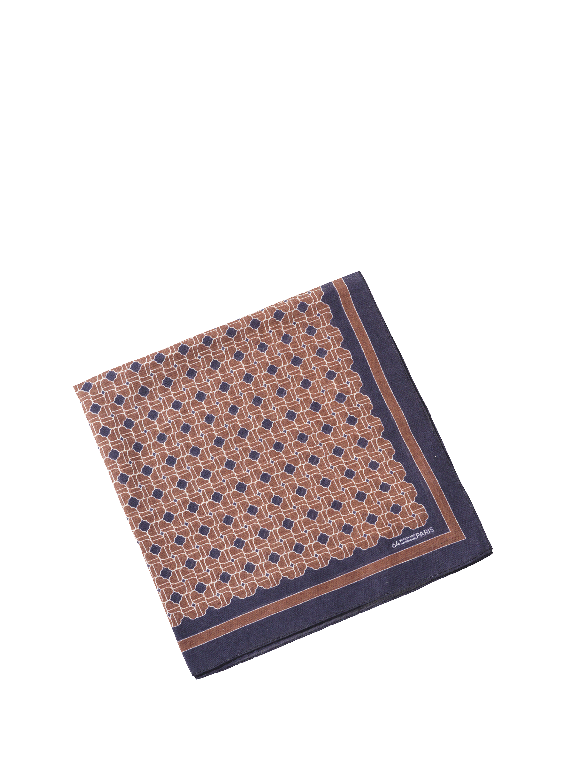 Foulard imprimé en coton 64 BLD HAUSSMANN PARIS Marron