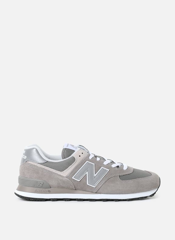 Baskets basses 574 en cuir et mesh Gris by NEW BALANCE NEW BALANCE Baskets basses 574 en cuir et mesh Gris