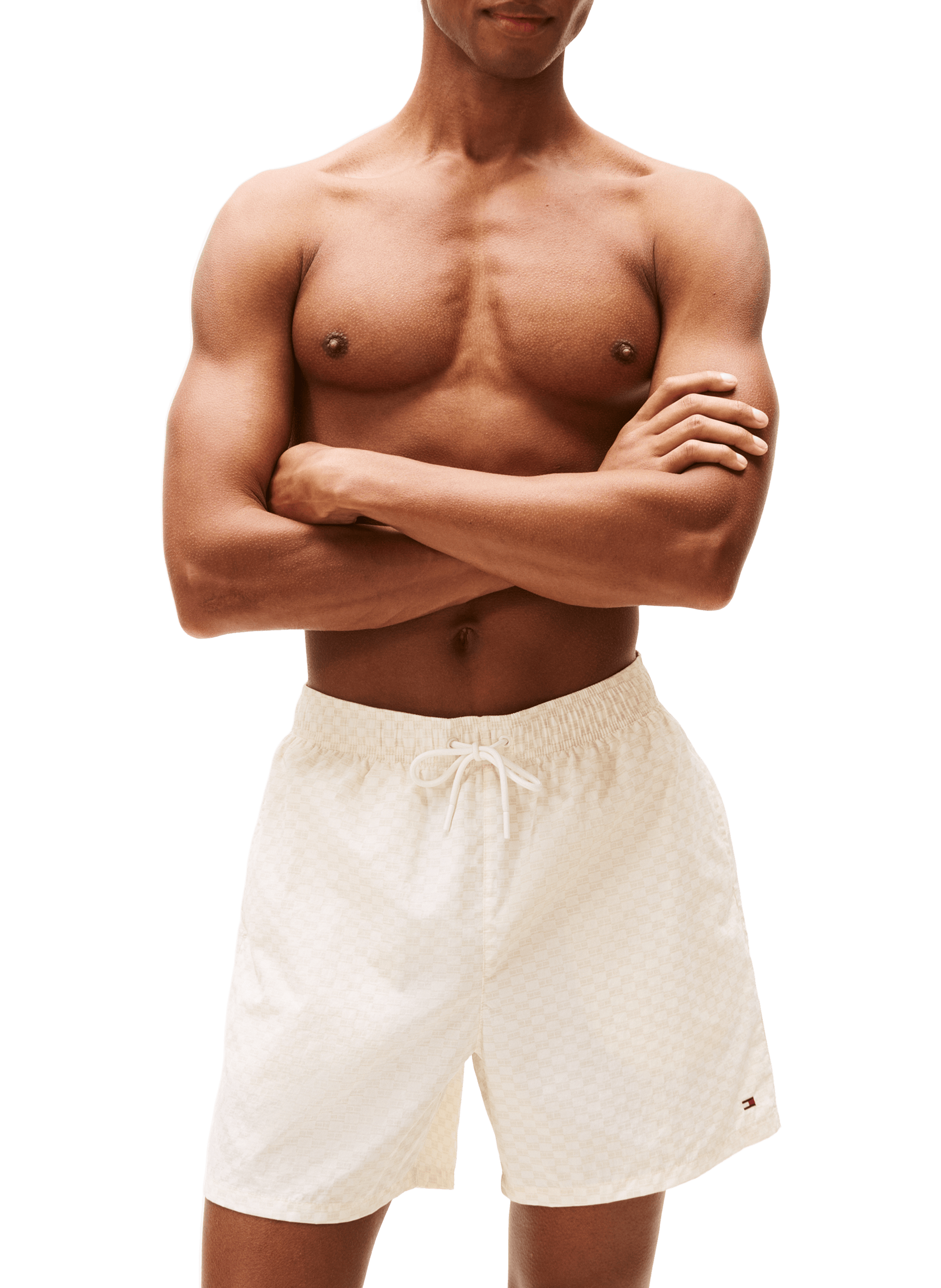  Printed swim shorts TOMMY HILFIGER Beige