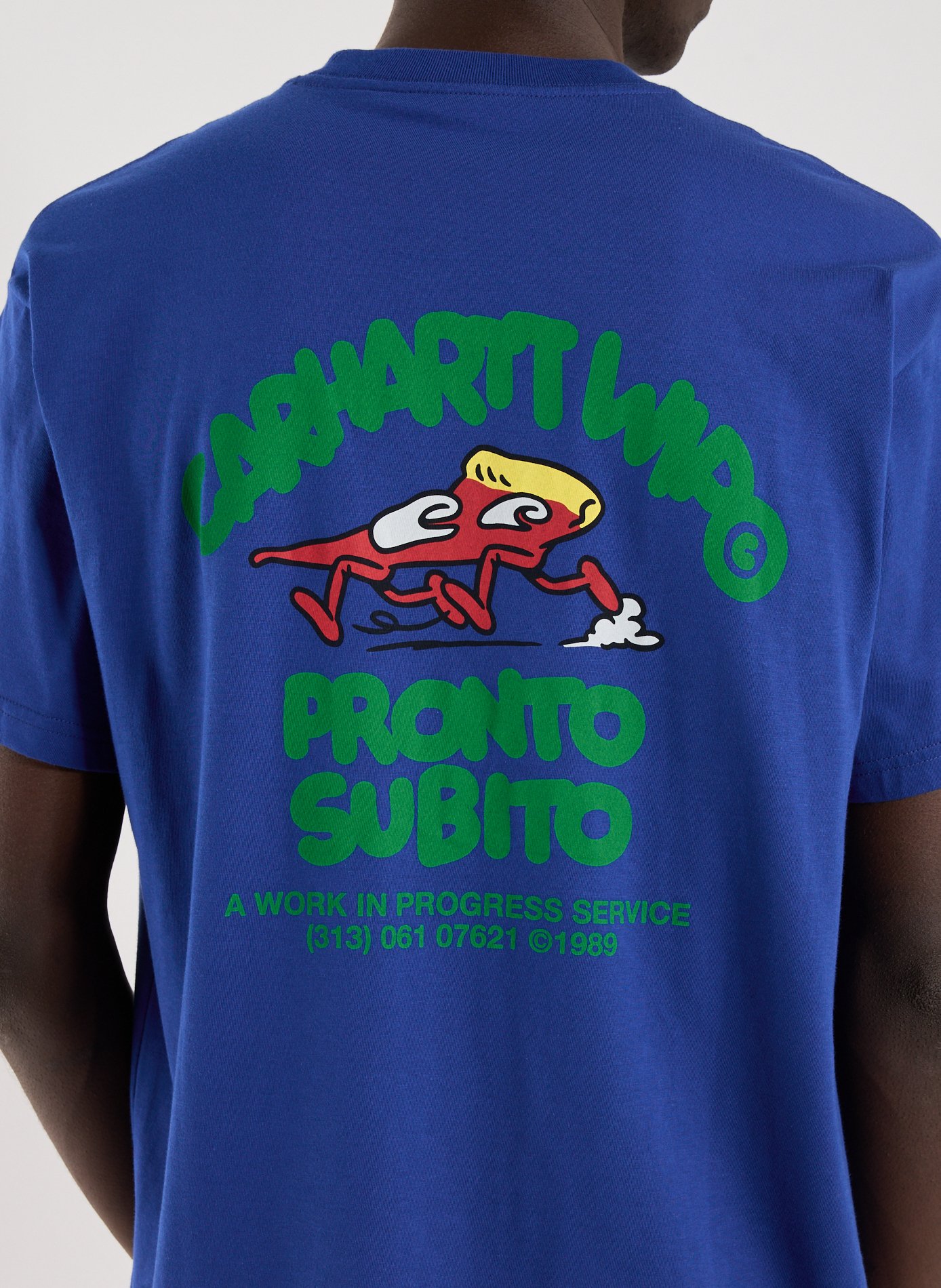 Biker-style cotton t-shirt CARHARTT WIP Blue