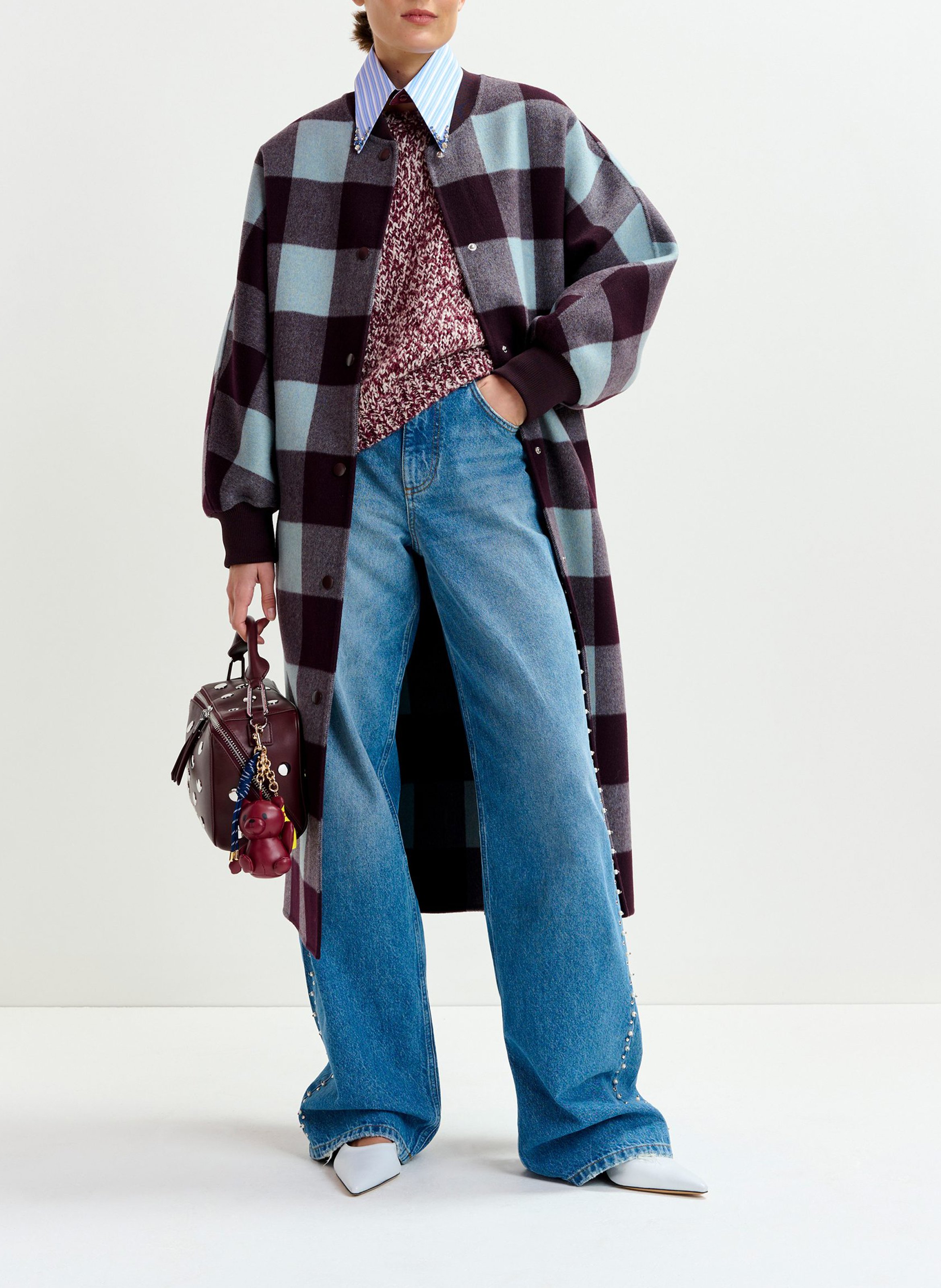 Manteau col teddy en laine ifit ESSENTIEL ANTWERP Marron