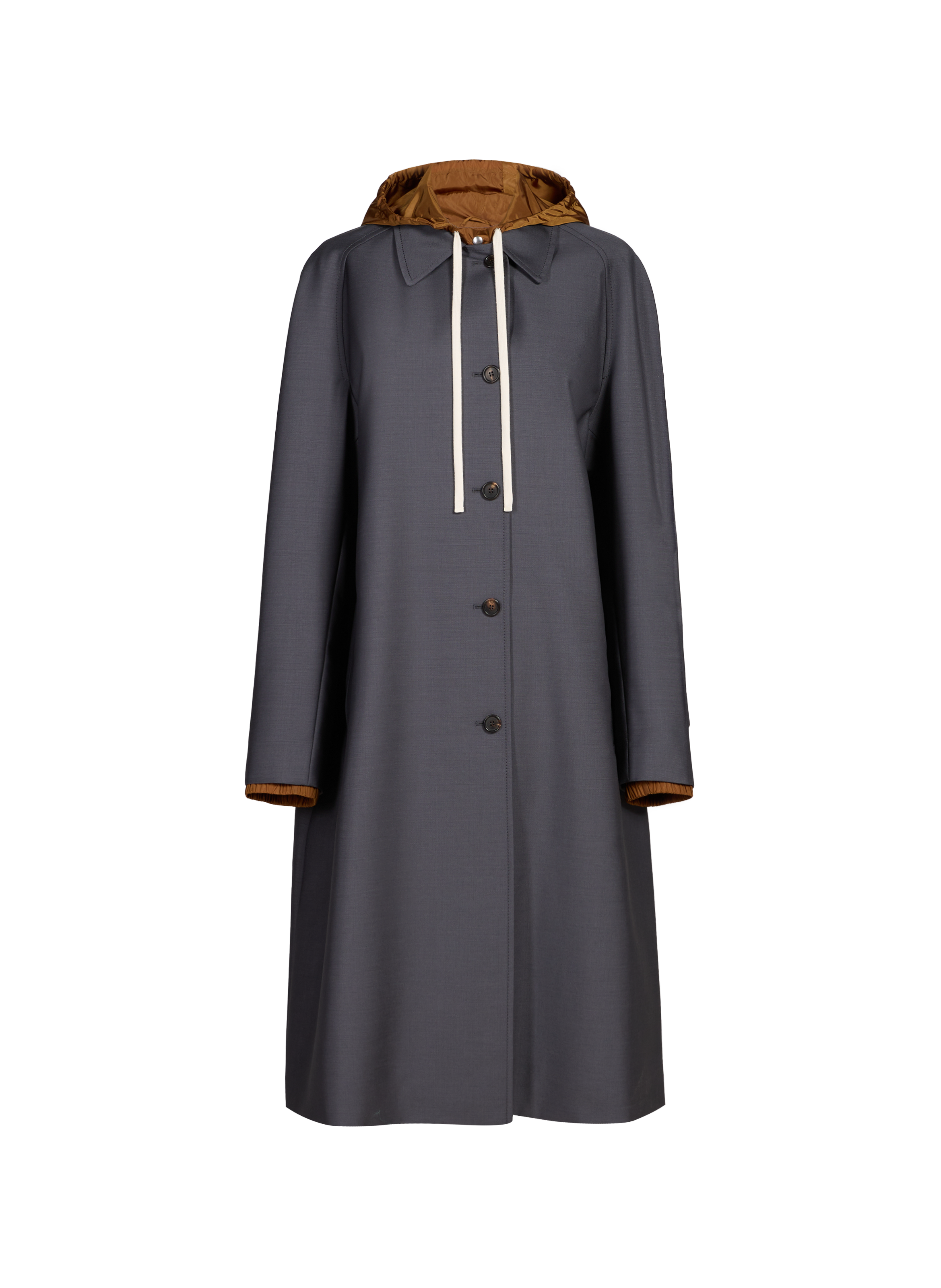 Manteau oversize col classique en laine MIU MIU Multicolore