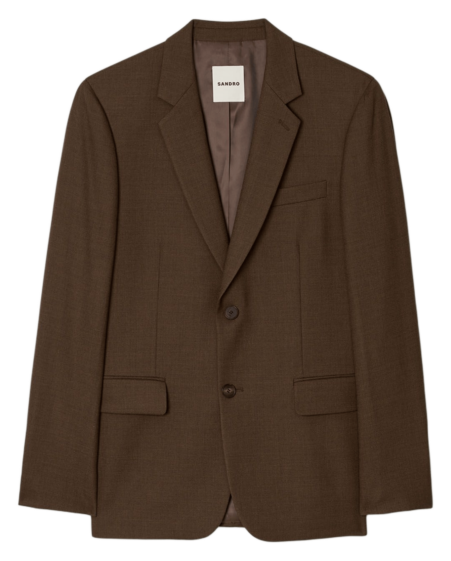 Veste costume droite unie SANDRO Beige