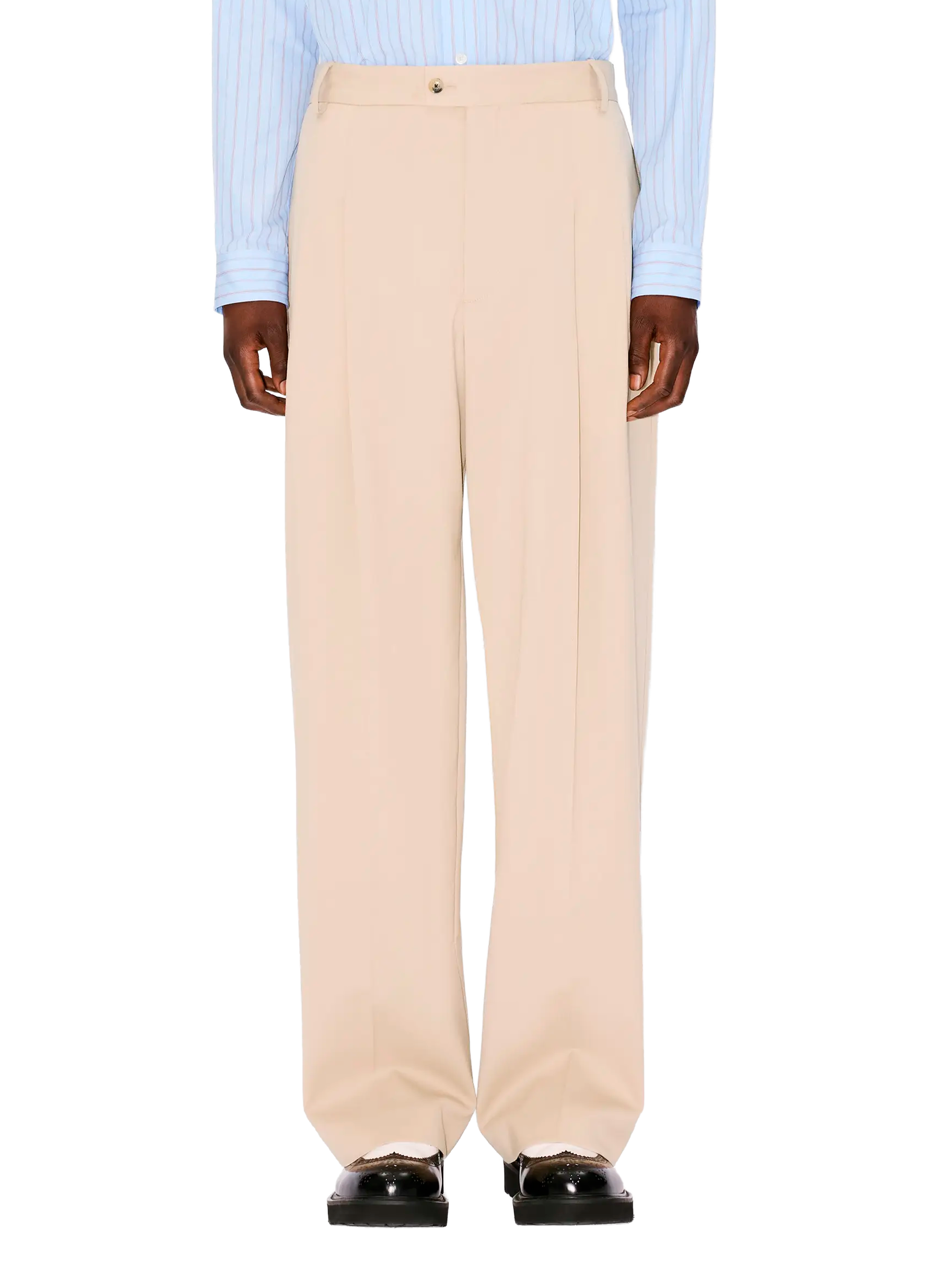KENZO Straight and wide-leg pants Beige