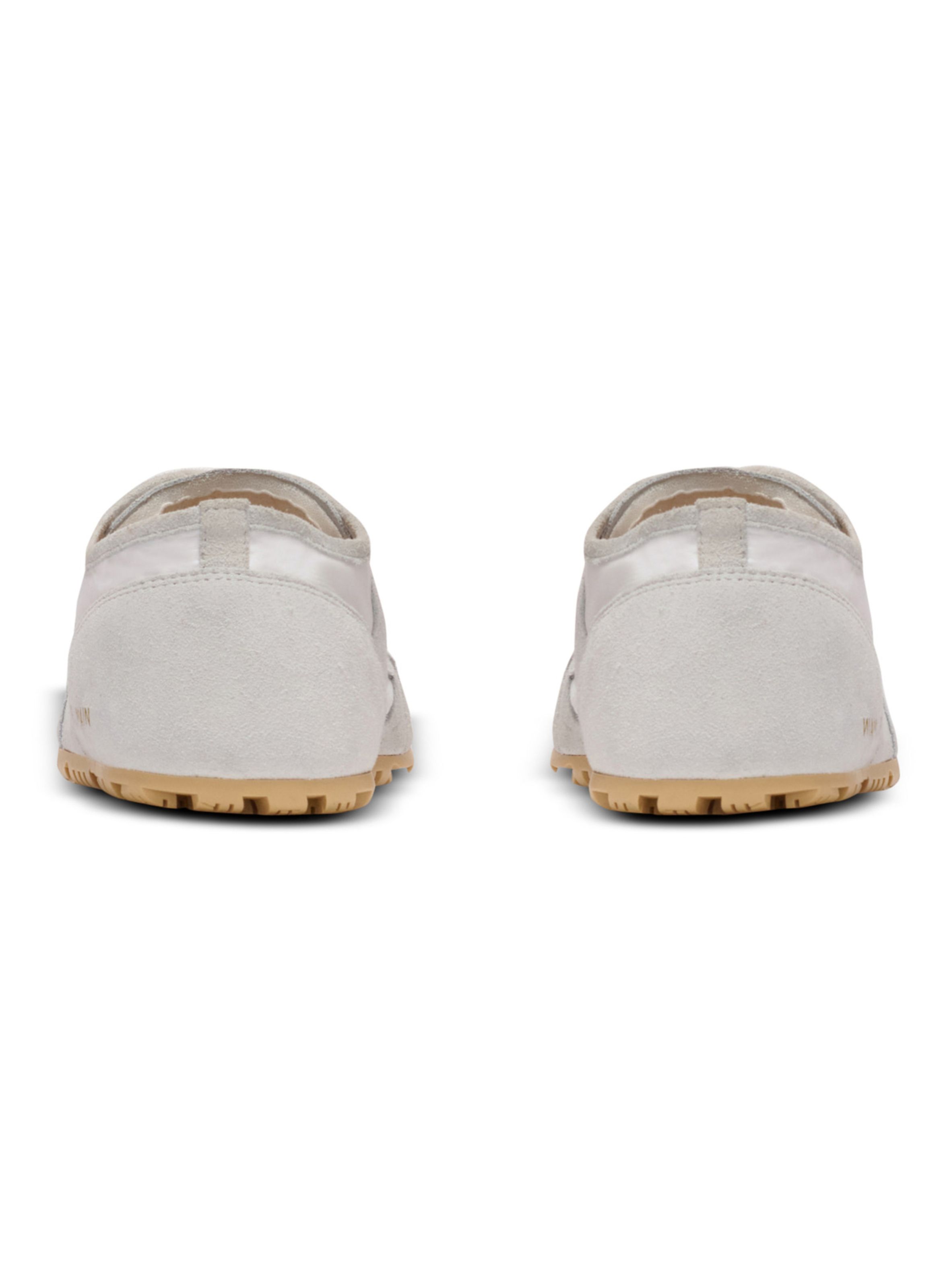 Baskets racer 45 en daim et agneau BALMAIN Blanc