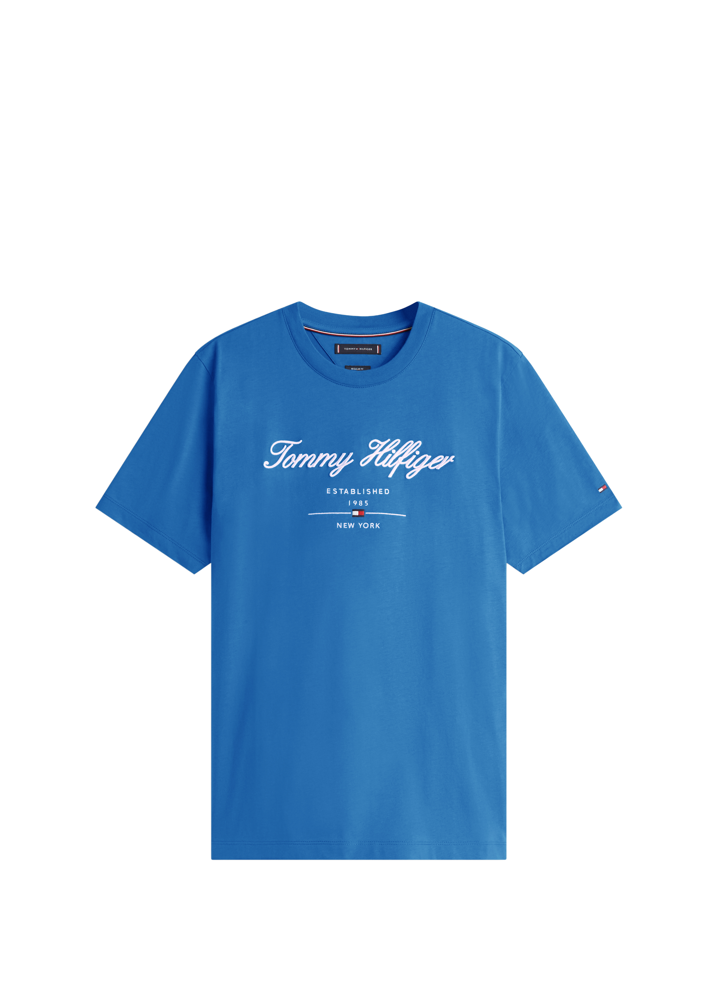 Short-sleeve t-shirt with embroidered logo TOMMY HILFIGER Blue