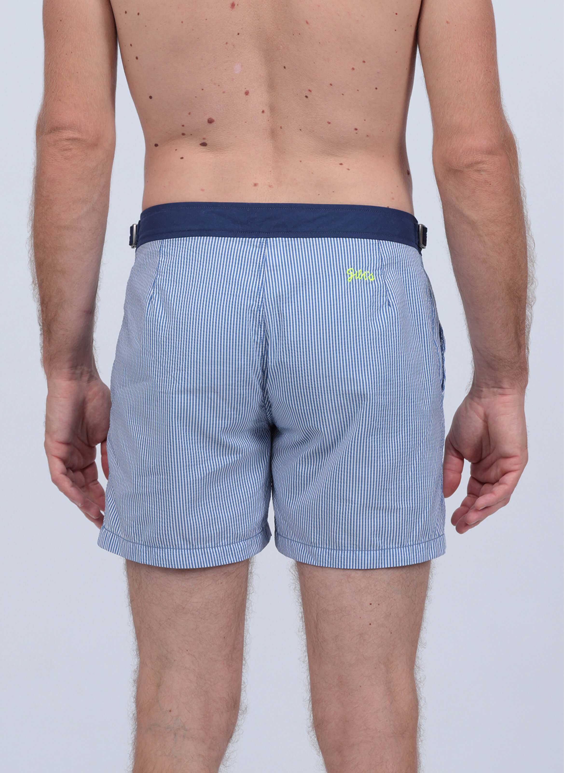 Short de bain seersucker GILI'S Bleu