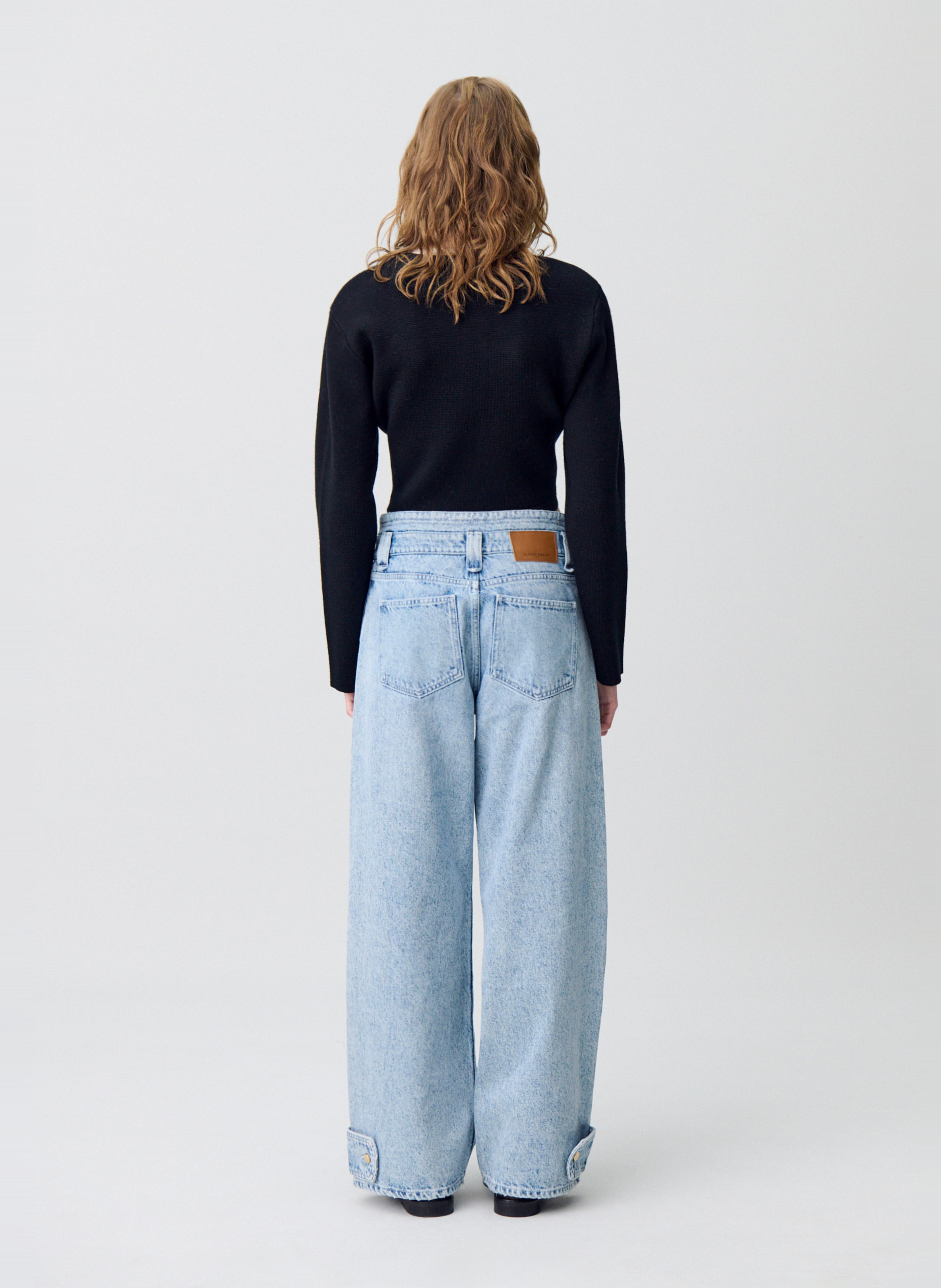 Jean large délavé en coton jeanclement CLAUDIE PIERLOT Bleu