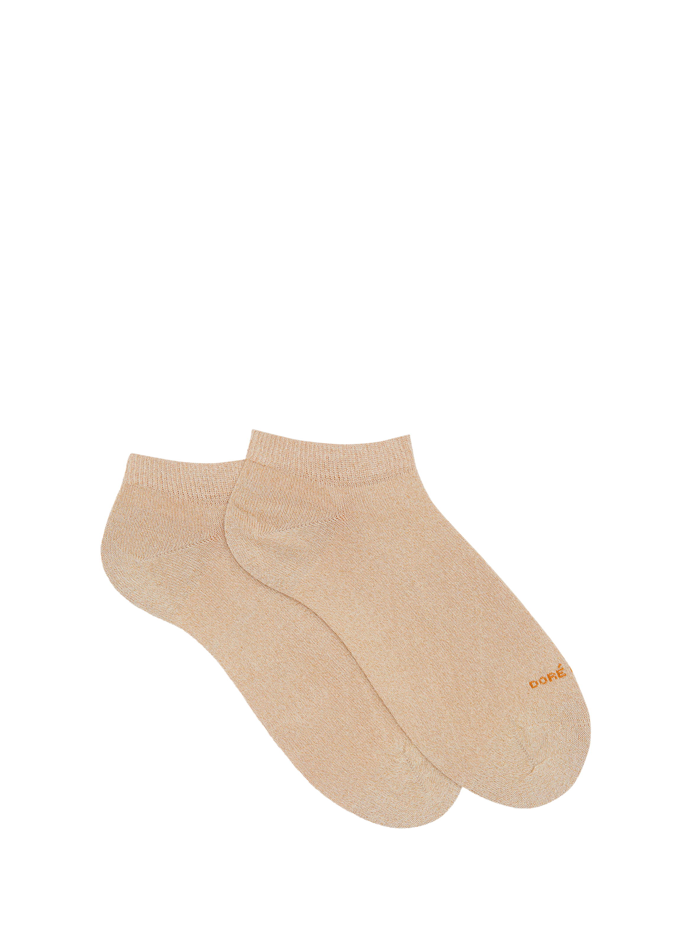 DORÉ DORÉ Low ribbed cotton blend socks Golden