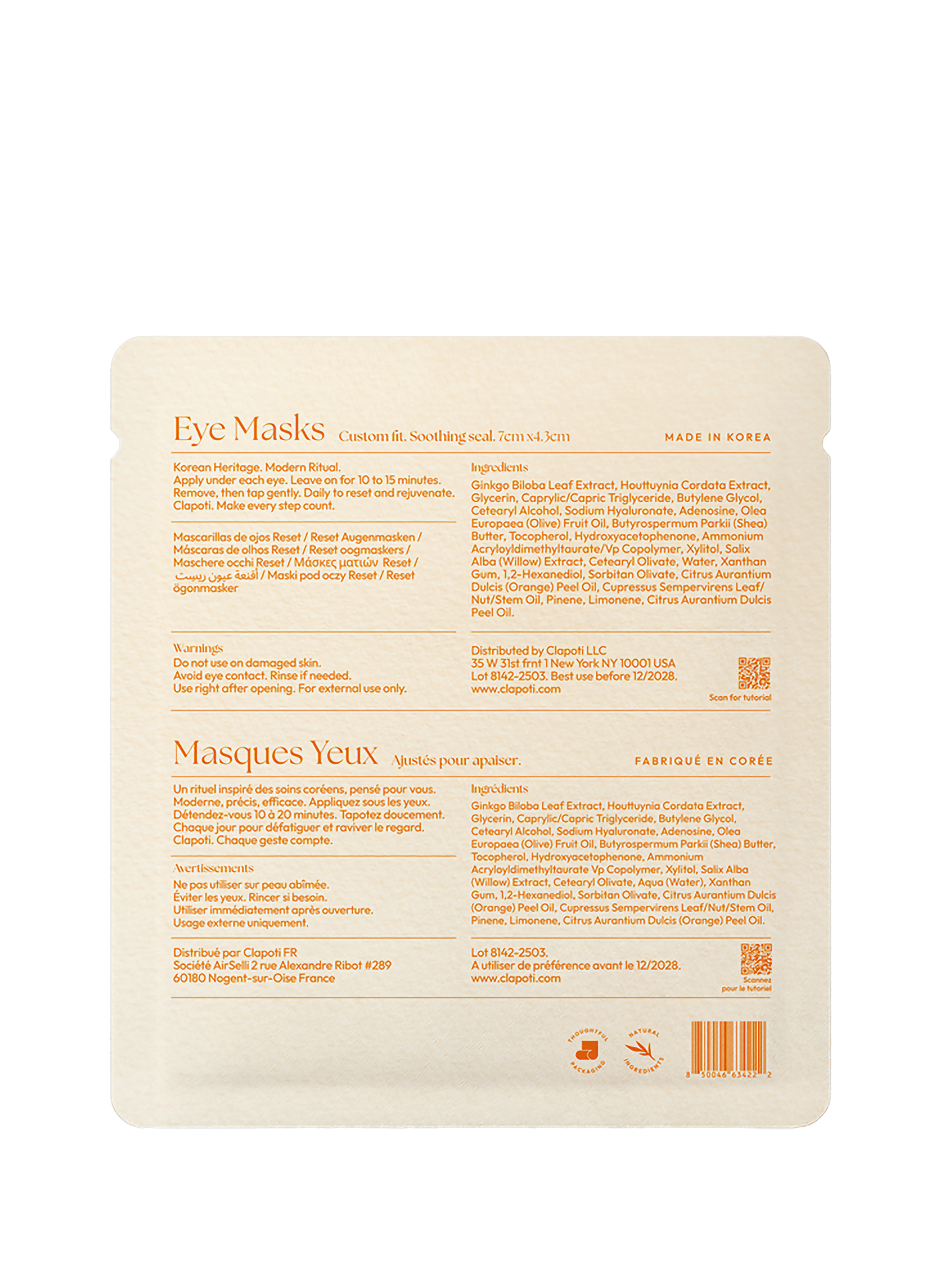 Masques Yeux Reset No color