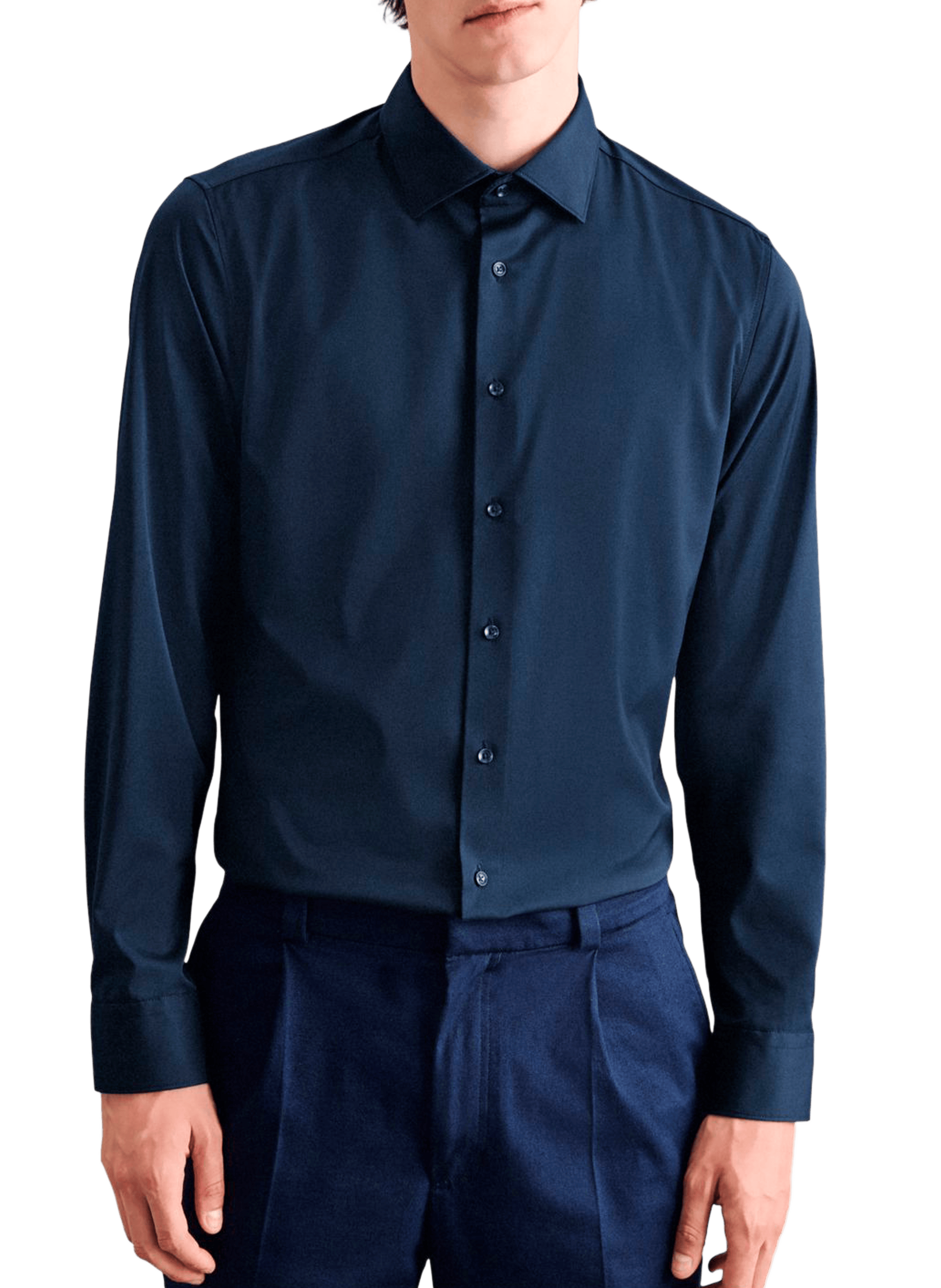 SEIDENSTICKER Chemise slim unie stretch Bleu