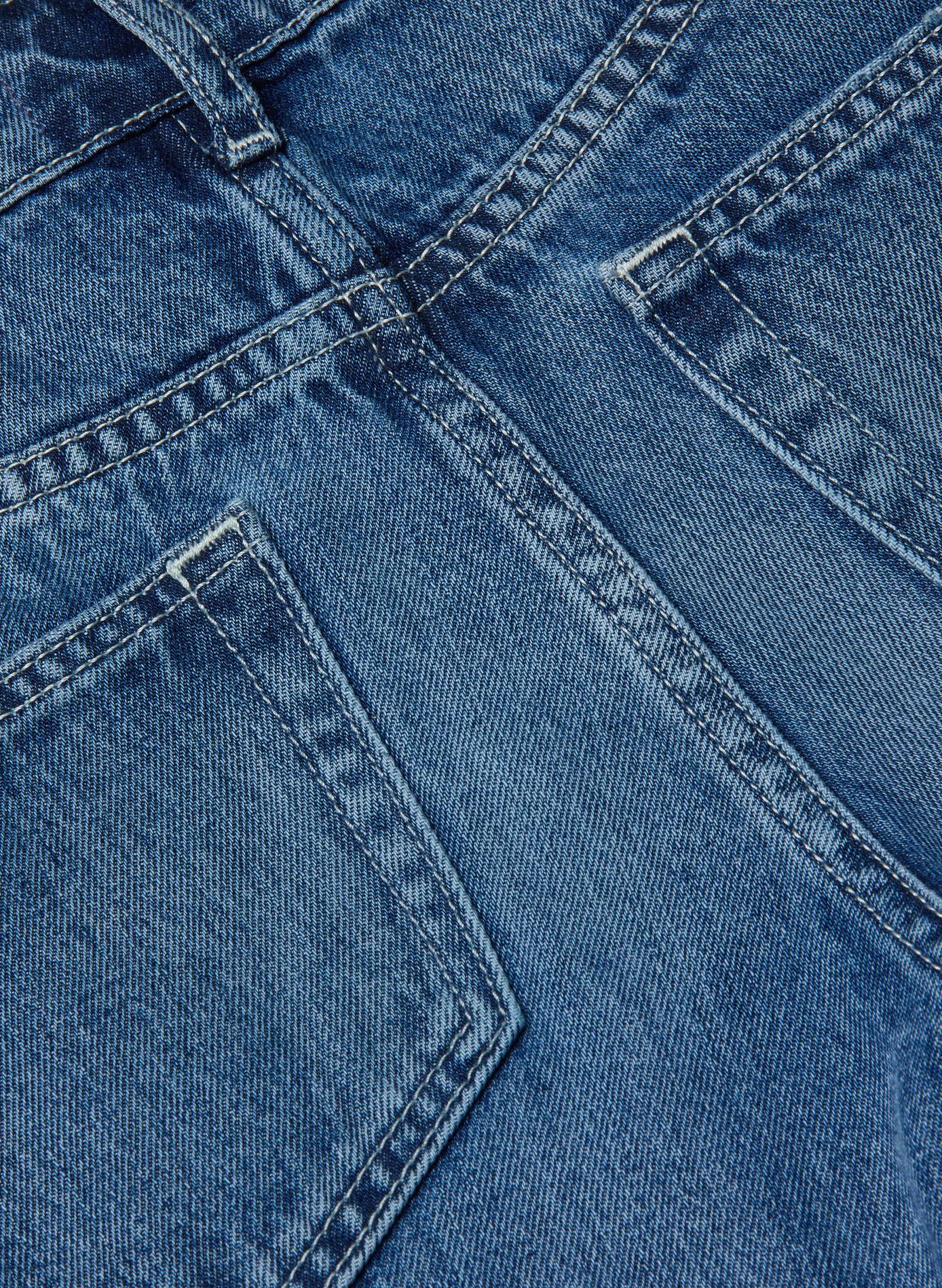 Jean droit à ourlets bruts en coton L'AGENCE Bleu