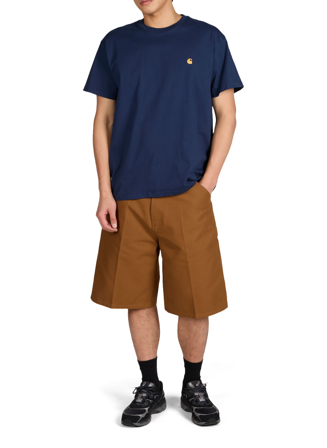 Straight-fit cotton T-shirt CARHARTT WIP Blue