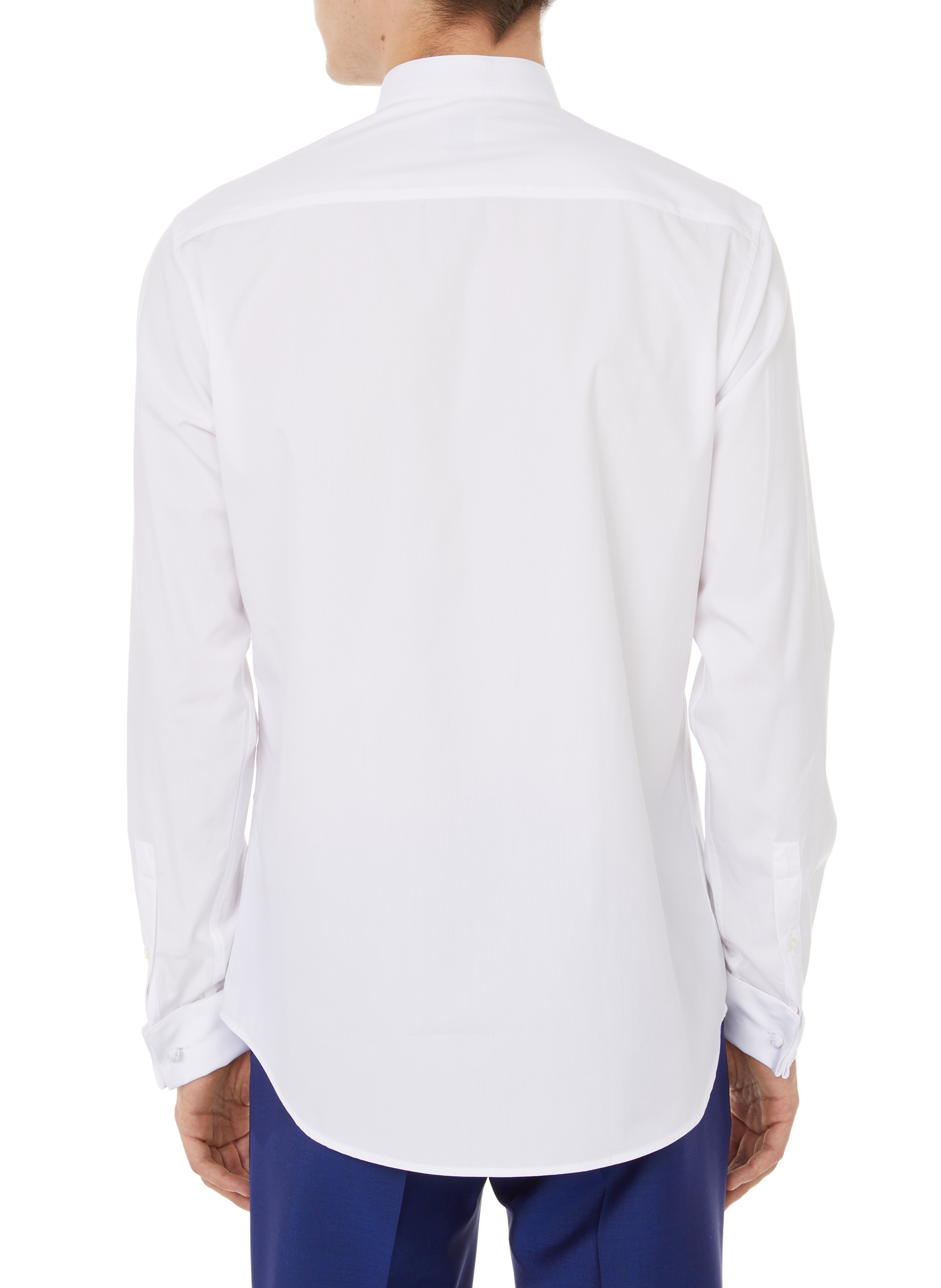 Chemise slim en popeline de coton AU PRINTEMPS PARIS Blanc