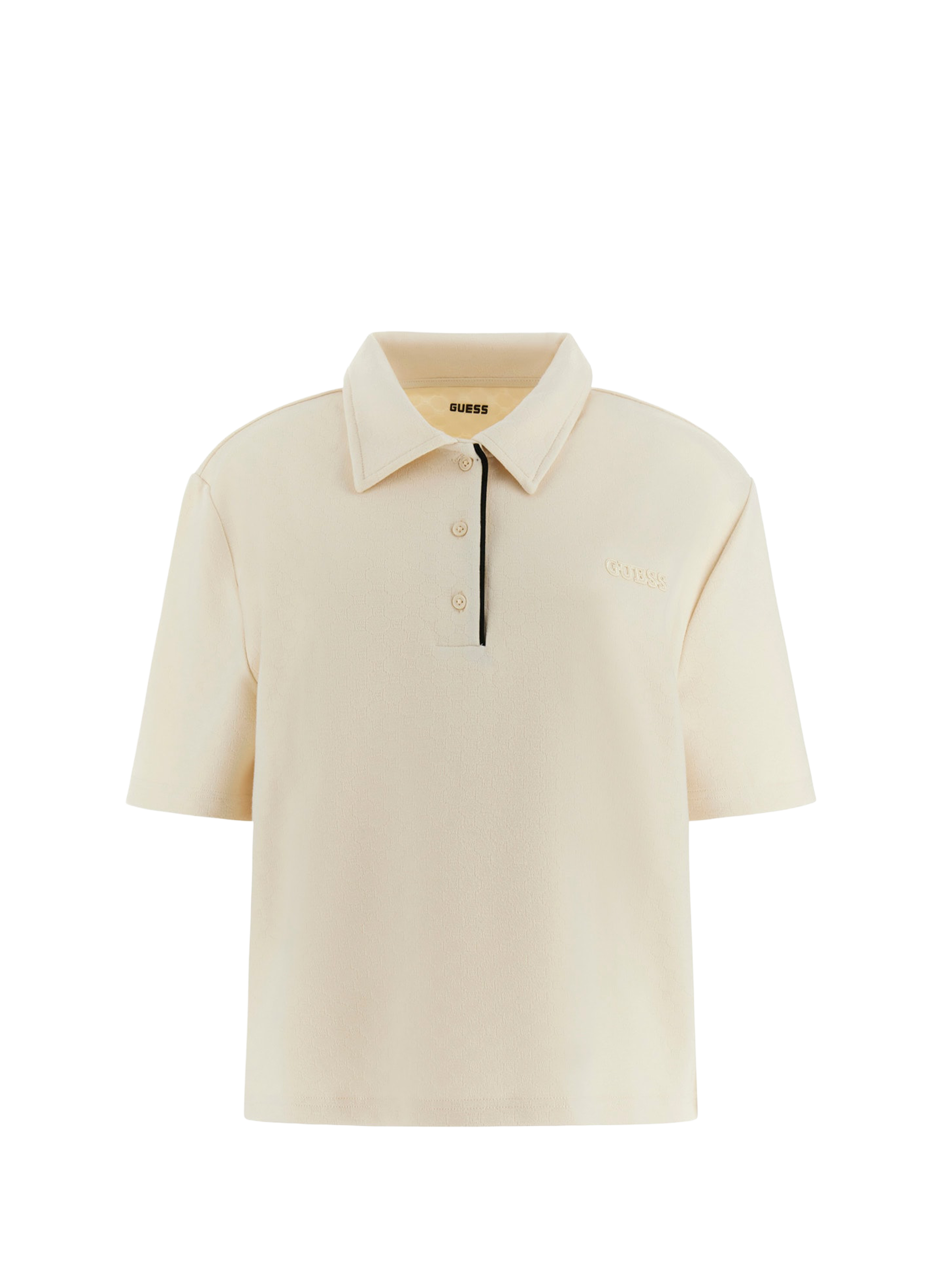 Polo uni à manches courtes GUESS Blanc