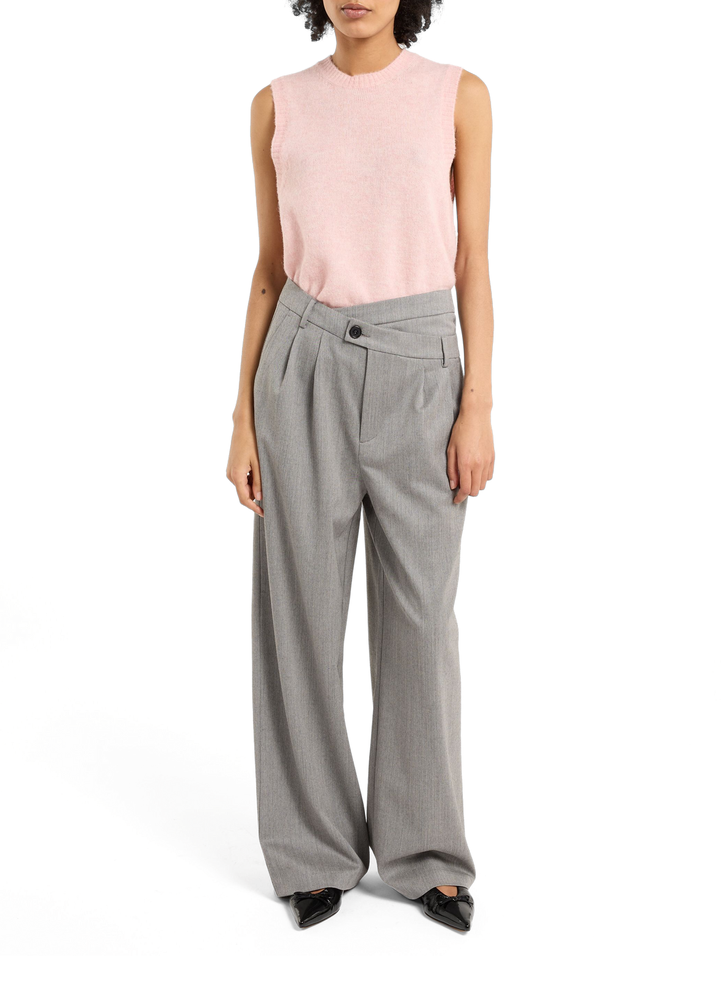 Pull sans manches en alpaga mélangé SAISON 1865 Rose