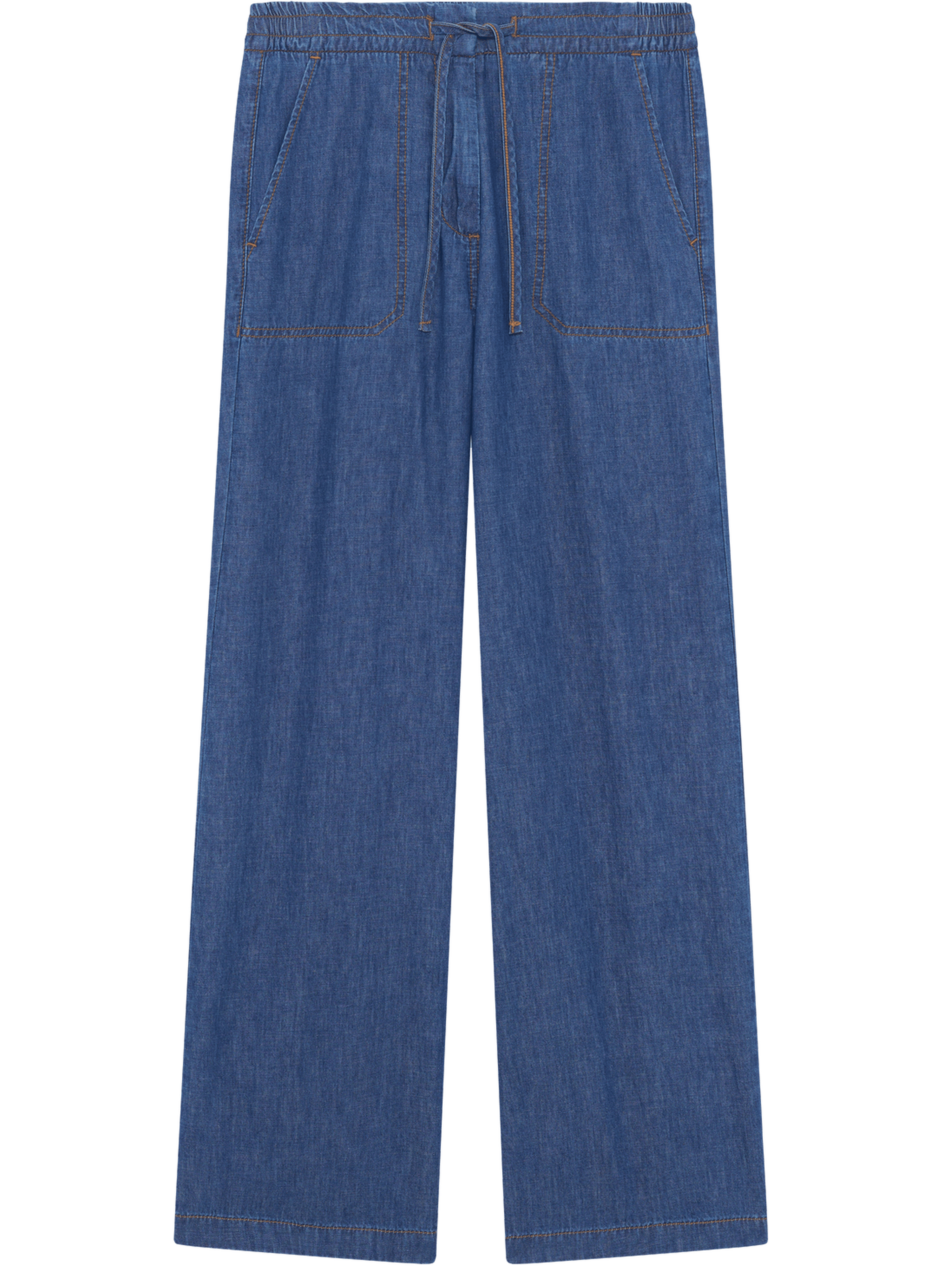 Pantalon large en denim souple - britany PABLO Bleu