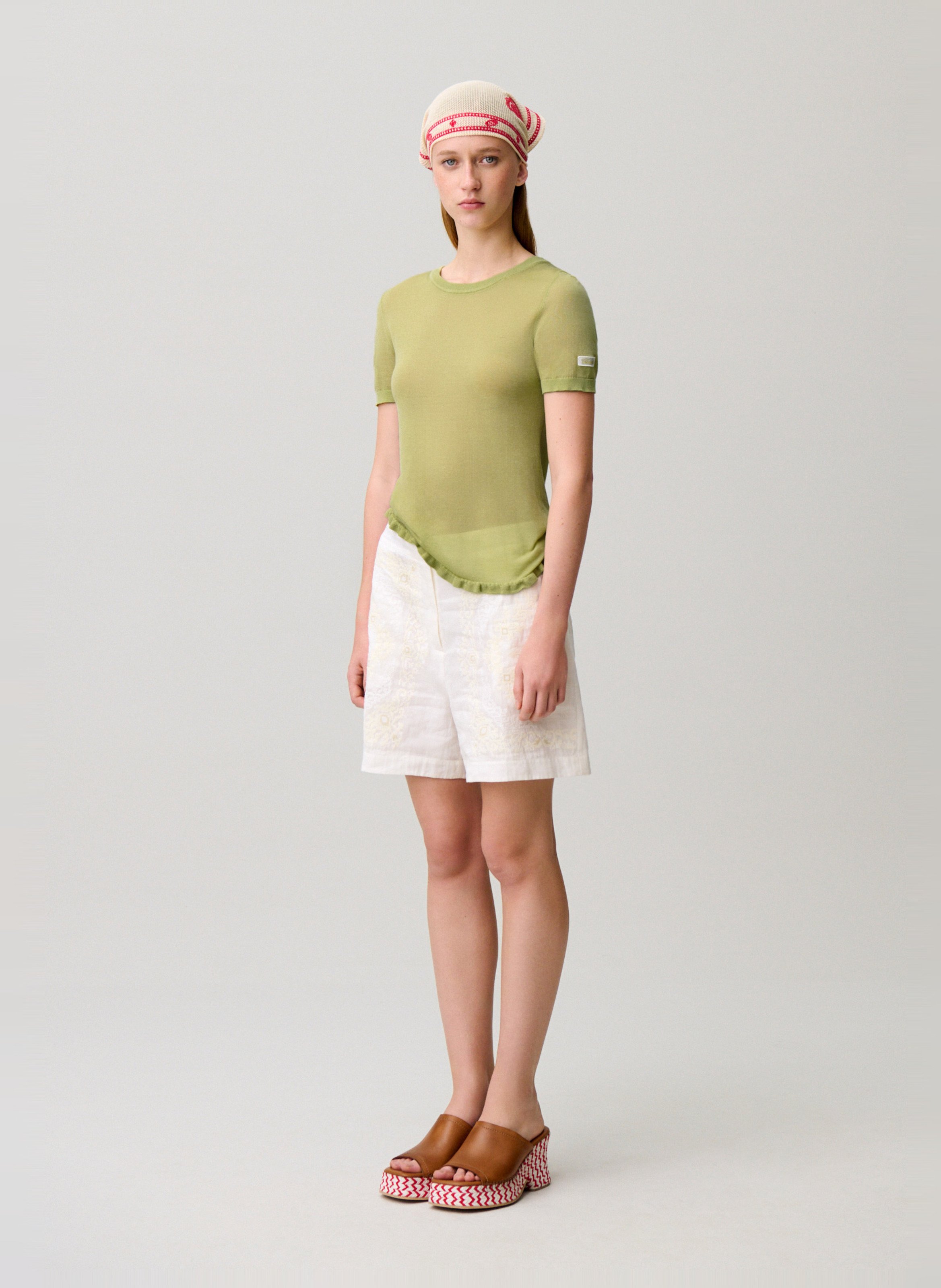 Pull ajusté col rond CLAUDIE PIERLOT Vert