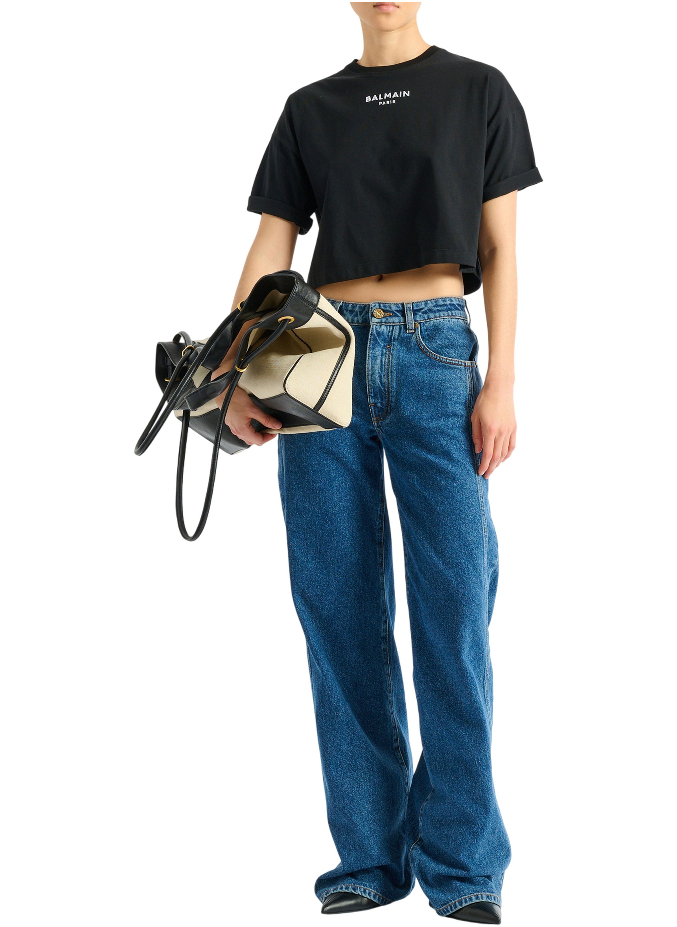 T-shirt balmain paris brodé BALMAIN Noir