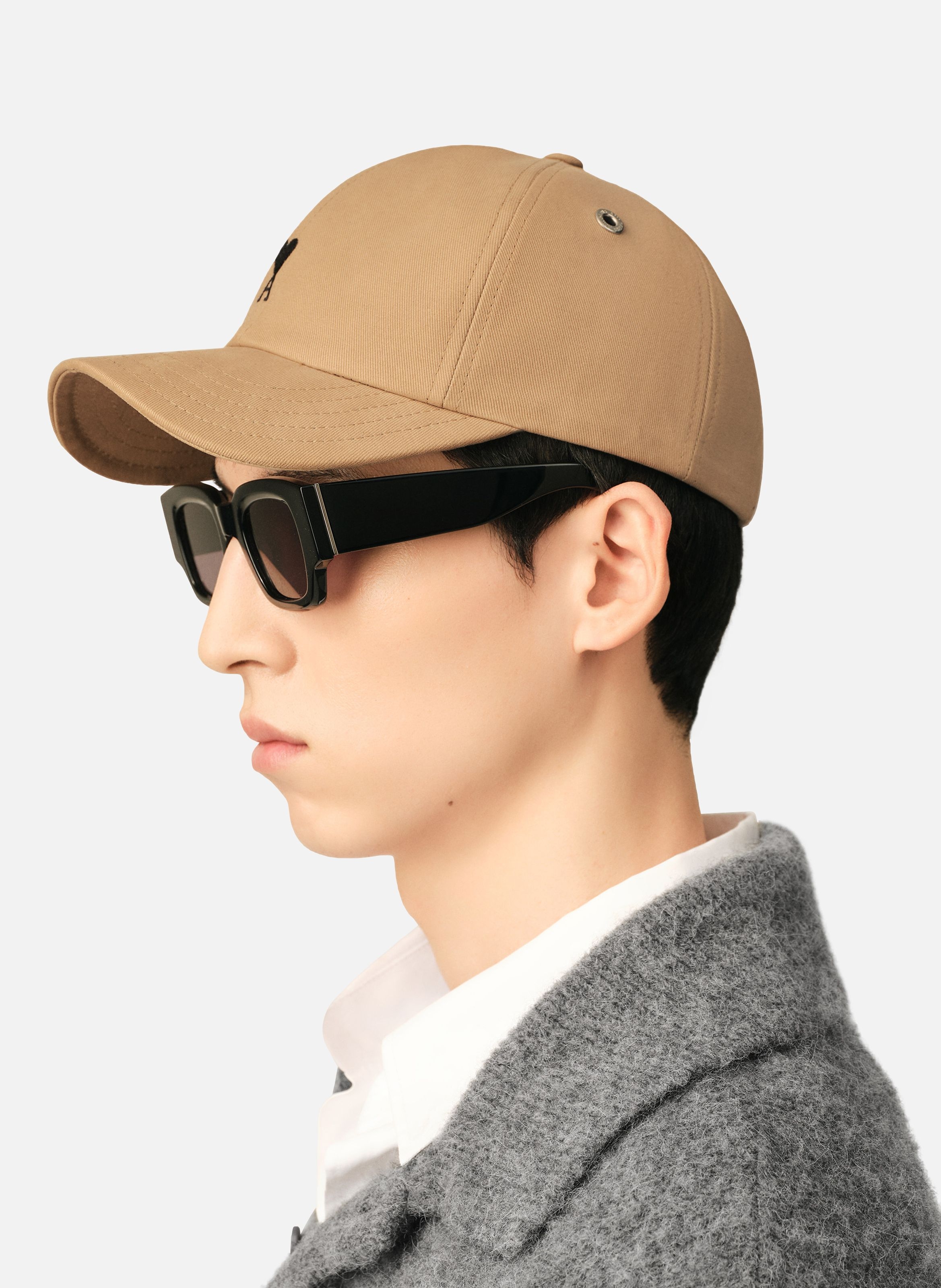 Casquette unisexe en coton ami de coeur | Beige AMI PARIS Homme