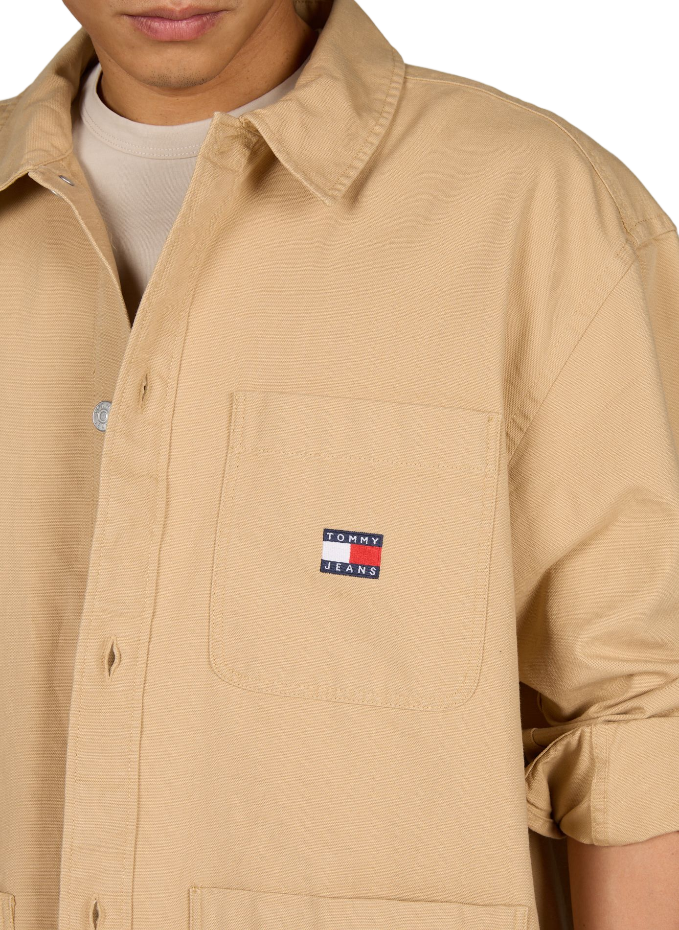Katoenen overhemdjasje TOMMY HILFIGER Bruin