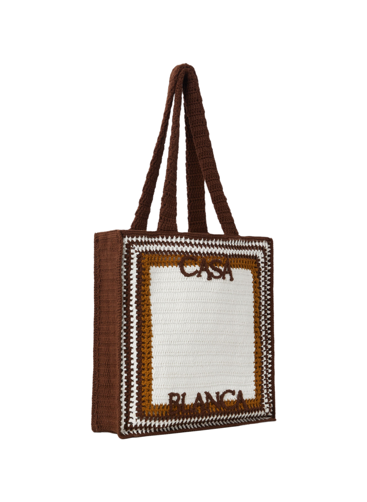 Strandtasche aus gestreifter Häkelarbeit CASABLANCA PARIS Mehrfarbig