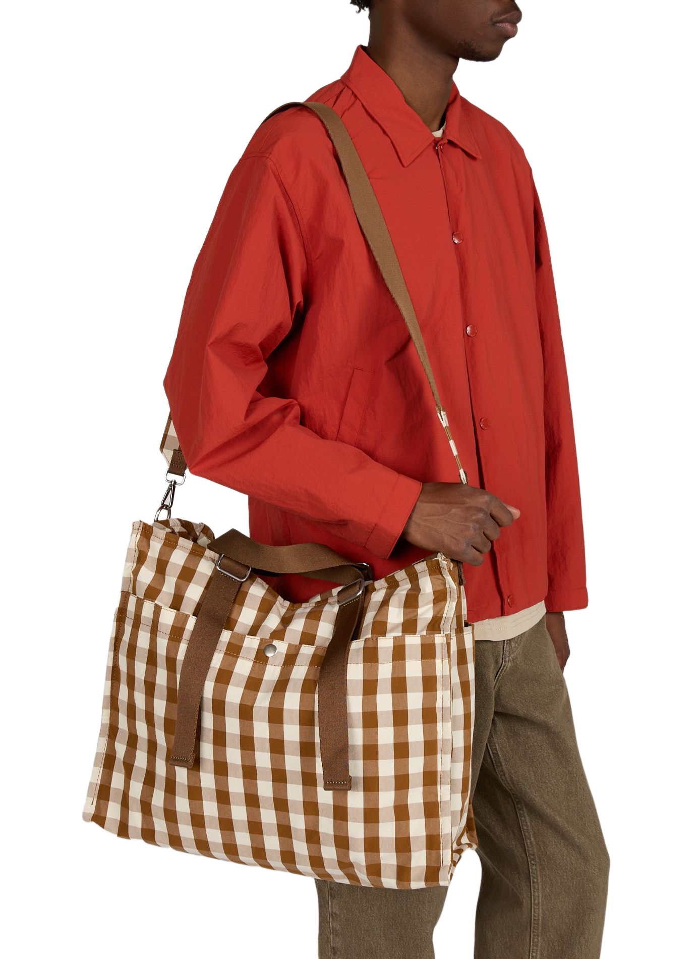 Checkered weekend bag in blended cotton NN.07 Multicolour