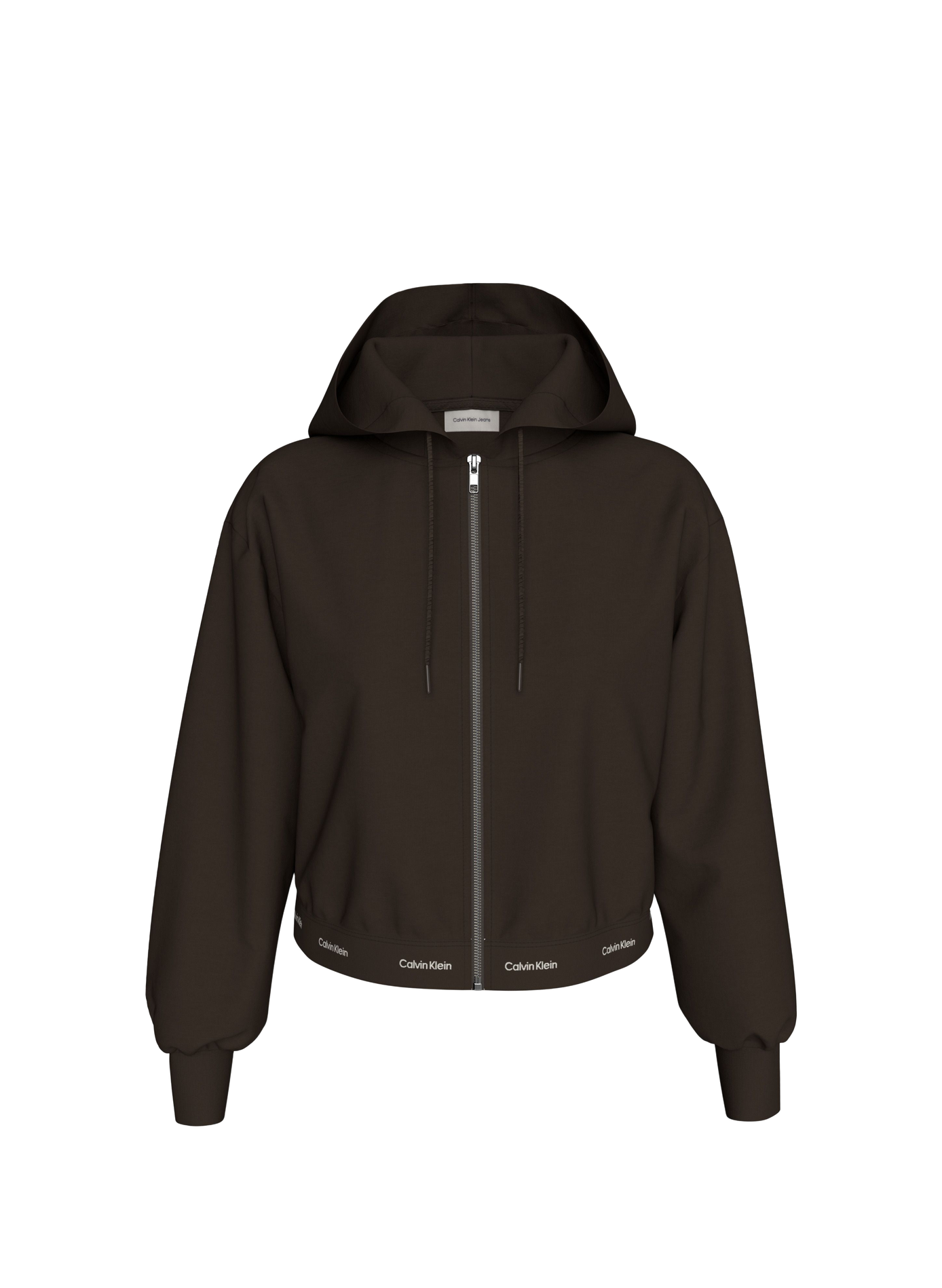 Sweatshirt mit Baumwolllogo CALVIN KLEIN Braun