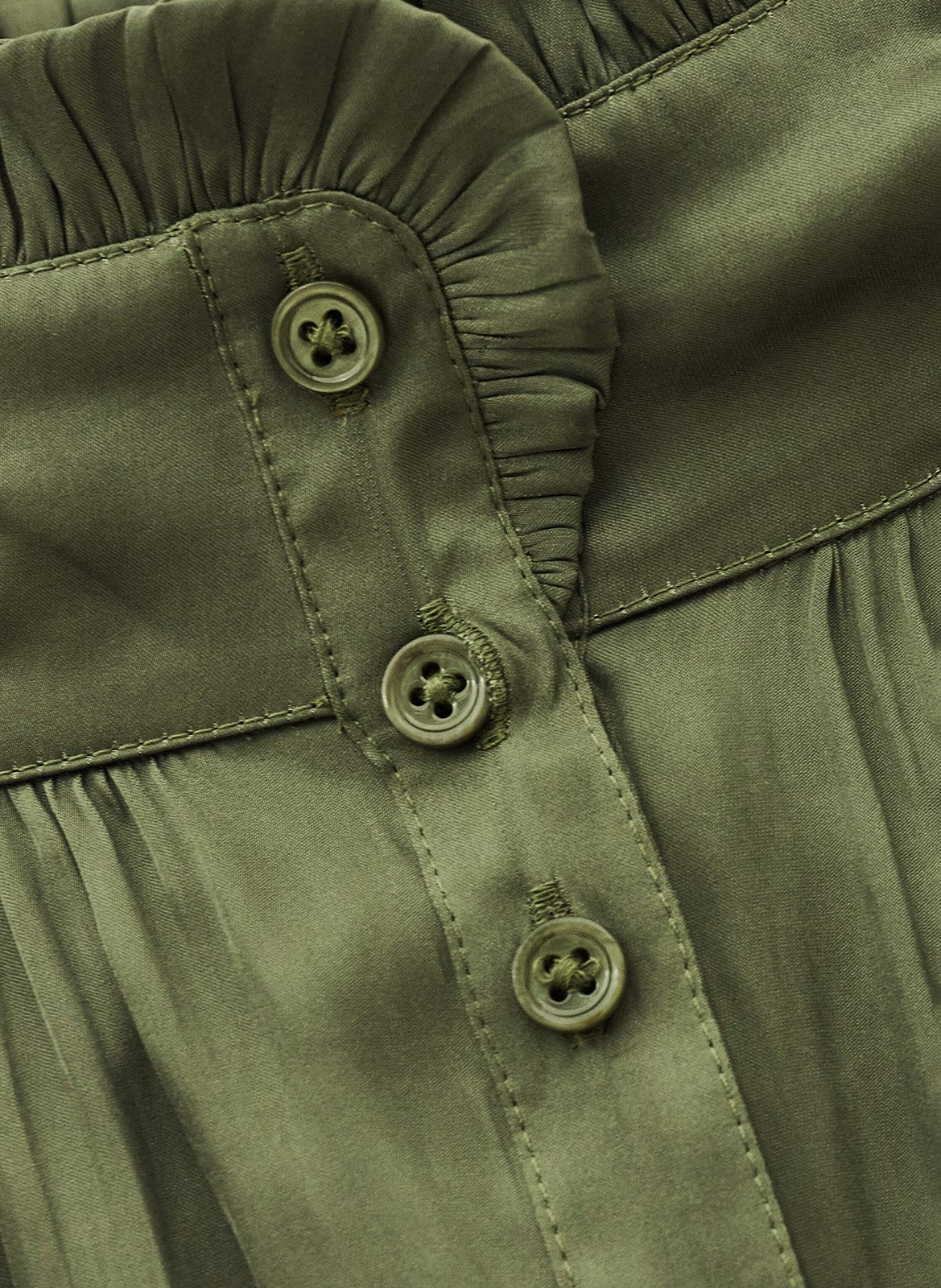 Chemise droit col montant unie camila BA&SH Kaki