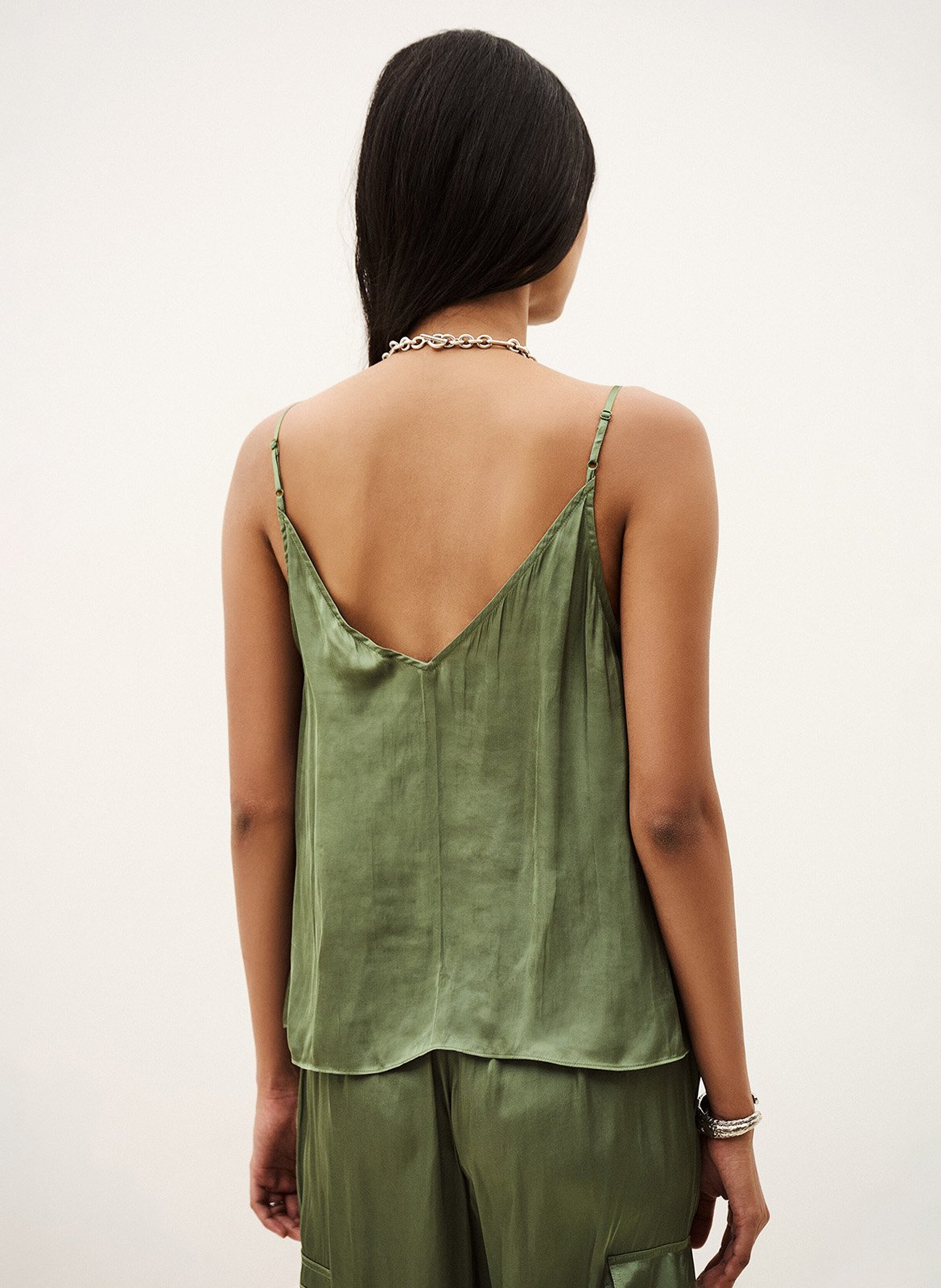 Top oversized V-hals Clovis BA&SH Kaki