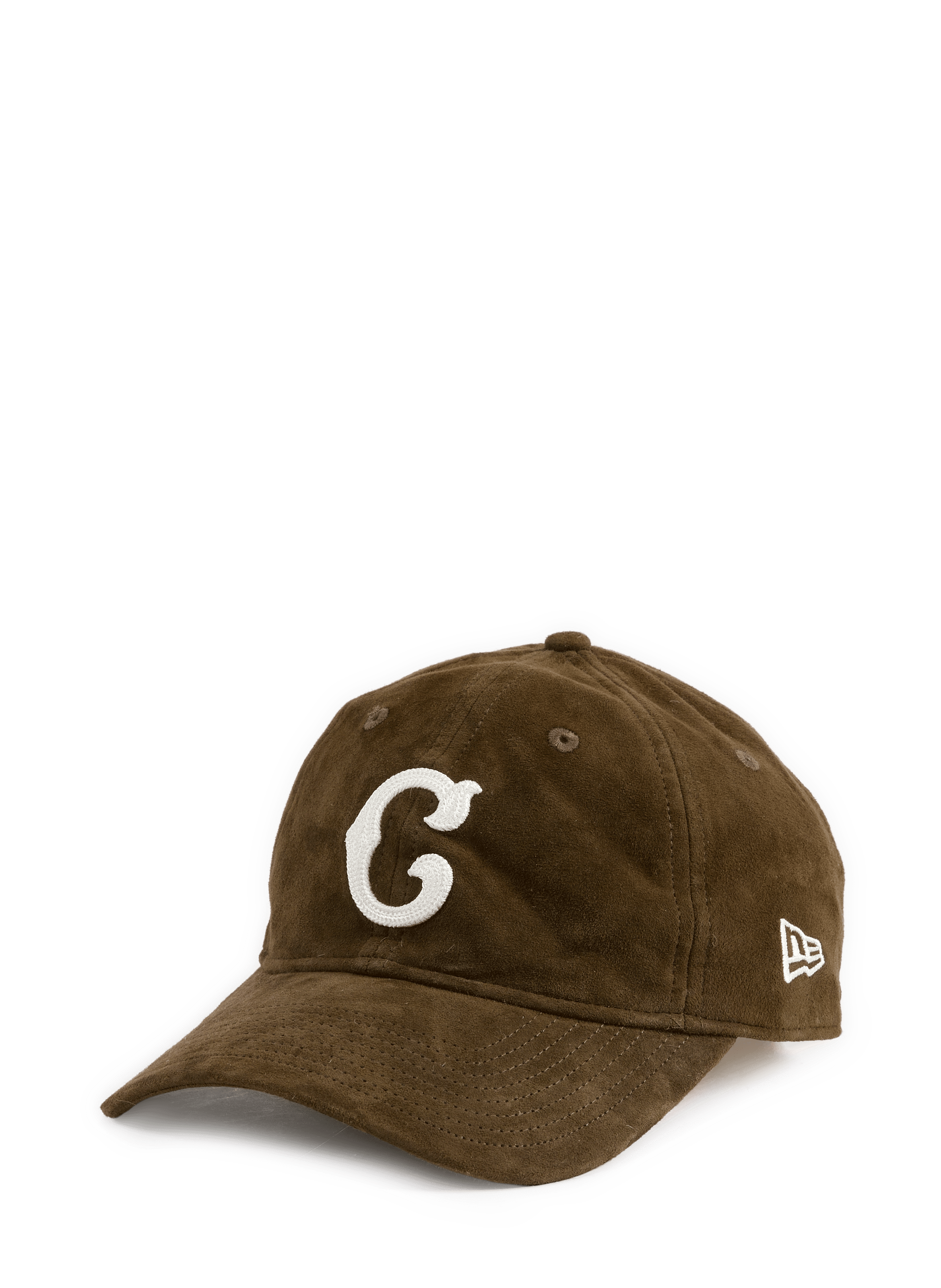 Embroidered Leather Logo Cap NEW ERA Brown