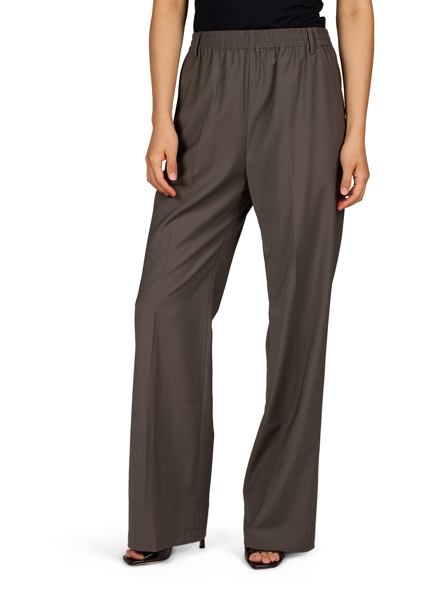 Hoch sitzende weite Hose TIBI Grau