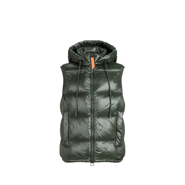 Doudoune droite col montant sans manches matelassée Doudoune droite col montant sans manches matelassée