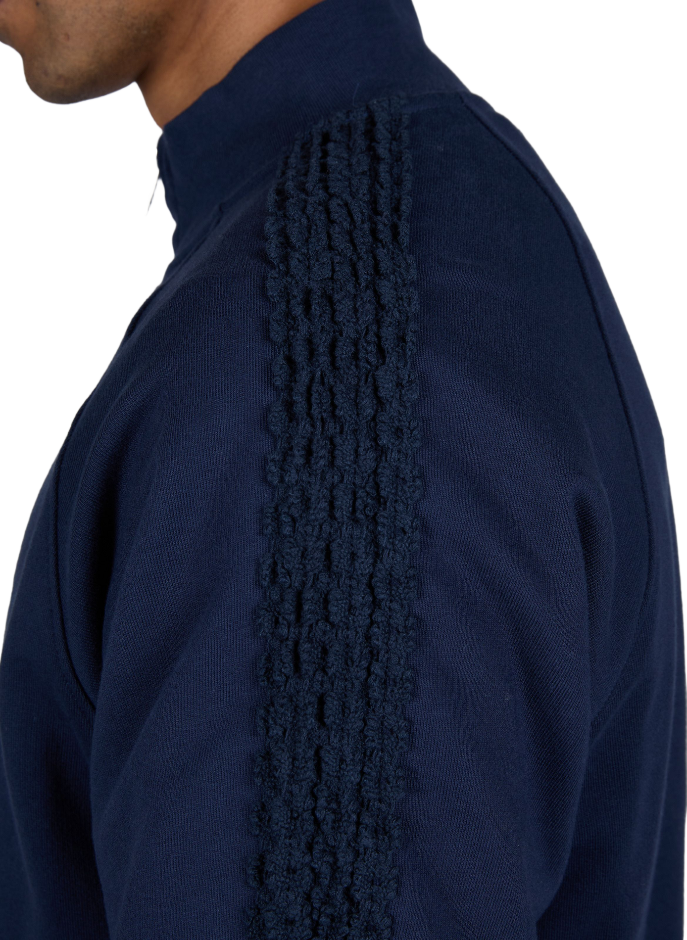 Gerade geschnittene Jacke mit Stehkragen aus Baumwolle. ARTE ANTWERP Blau