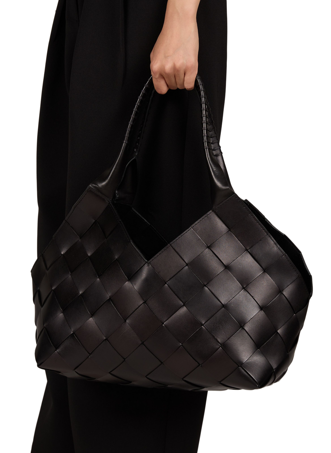 Woven leather CASTELLO tote DRAGON DIFFUSION Black